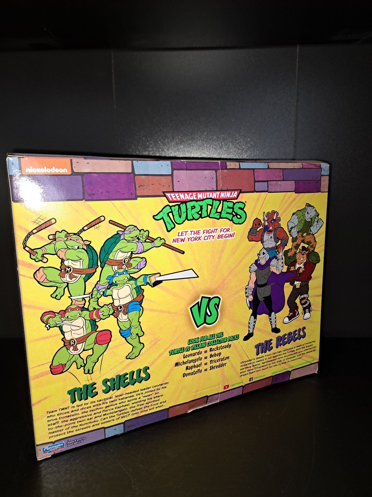 LEONARDO VS ROCKSTEADY TMNT NINJA TURTLES TWO PACK PLAYMATES 2021 ACTION FIGURE