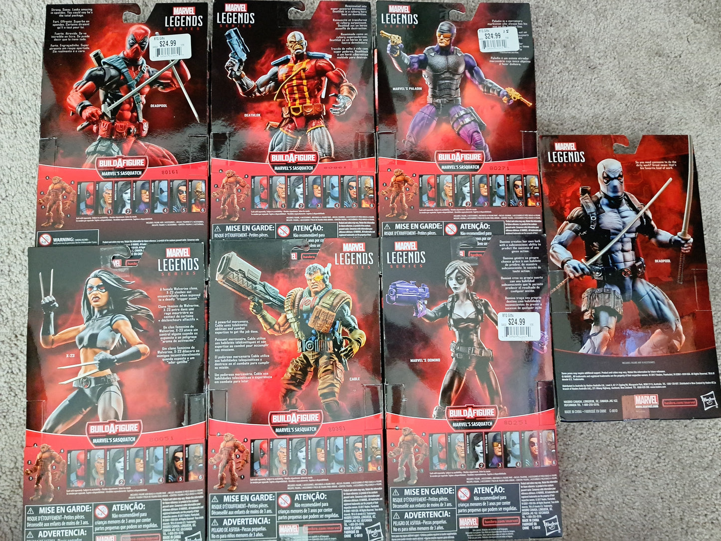 Marvel Legends BAF Sasquatch Complete Set- Build a Figure - new - set of 7