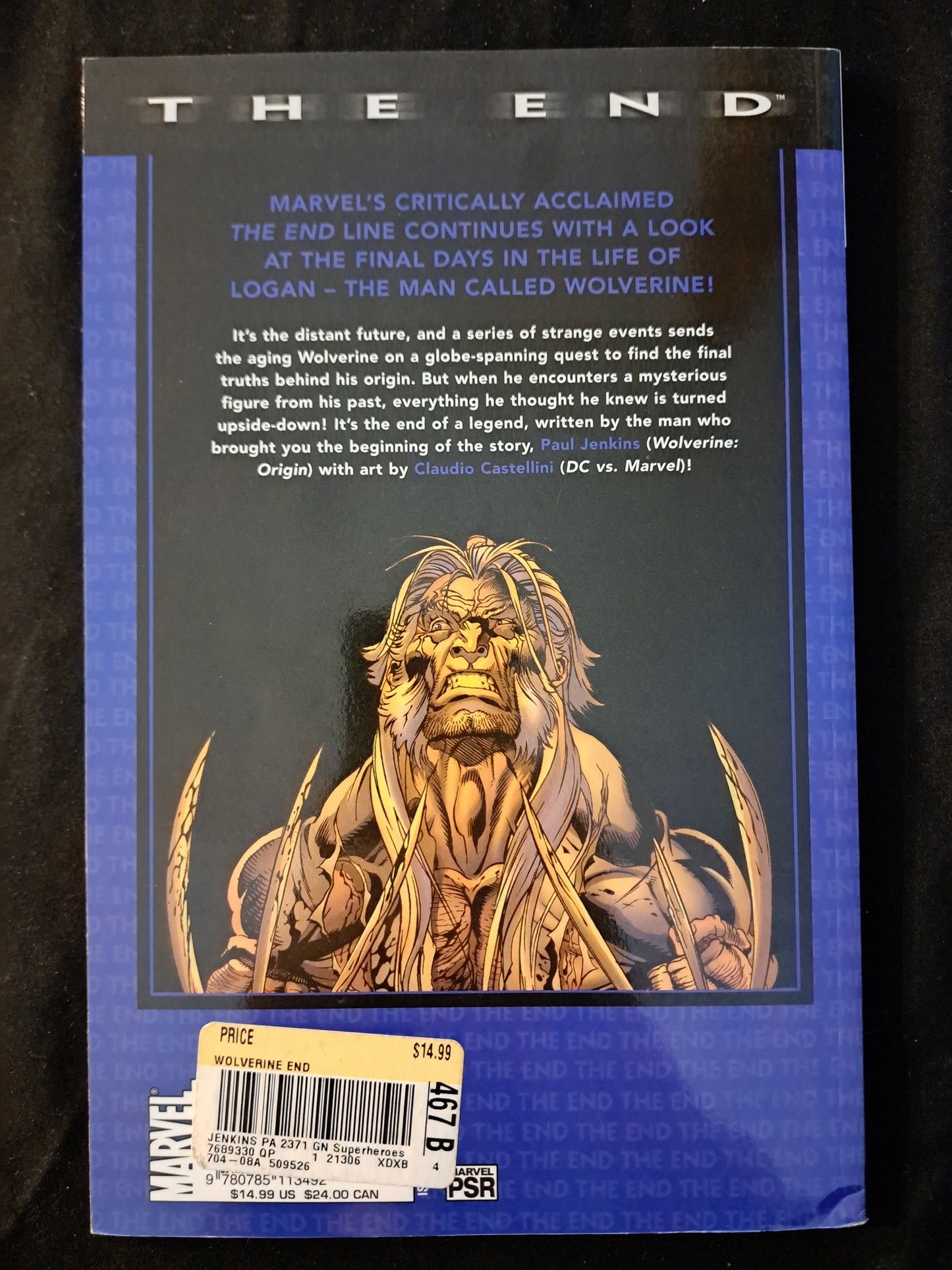 Wolverine The End TPB Marvel Comics 1st Print Graphic Novel 2004 Paul Jenkins