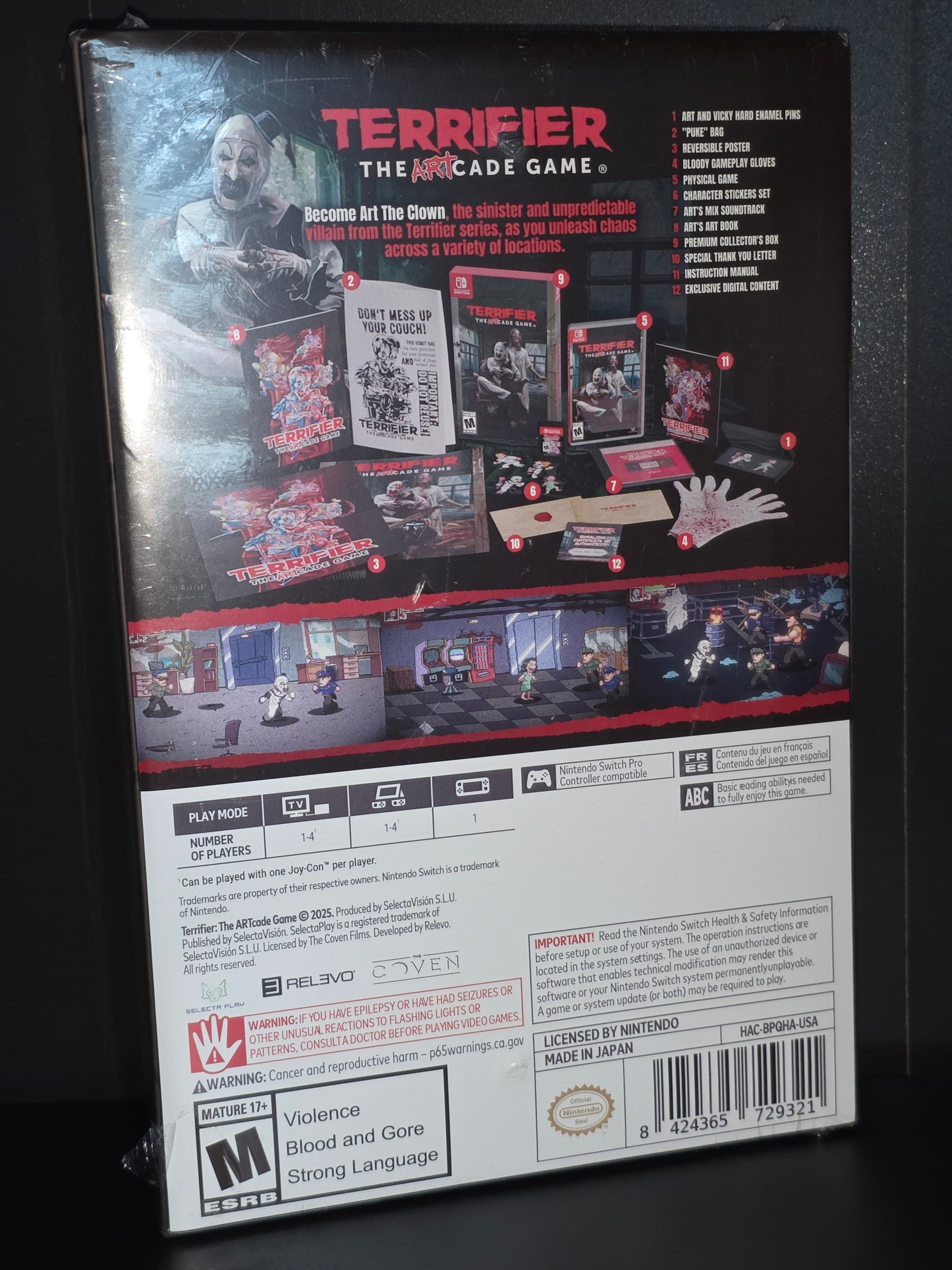 Terrifier: The ARTcade Game Limited Collector Edition - Nintendo Switch