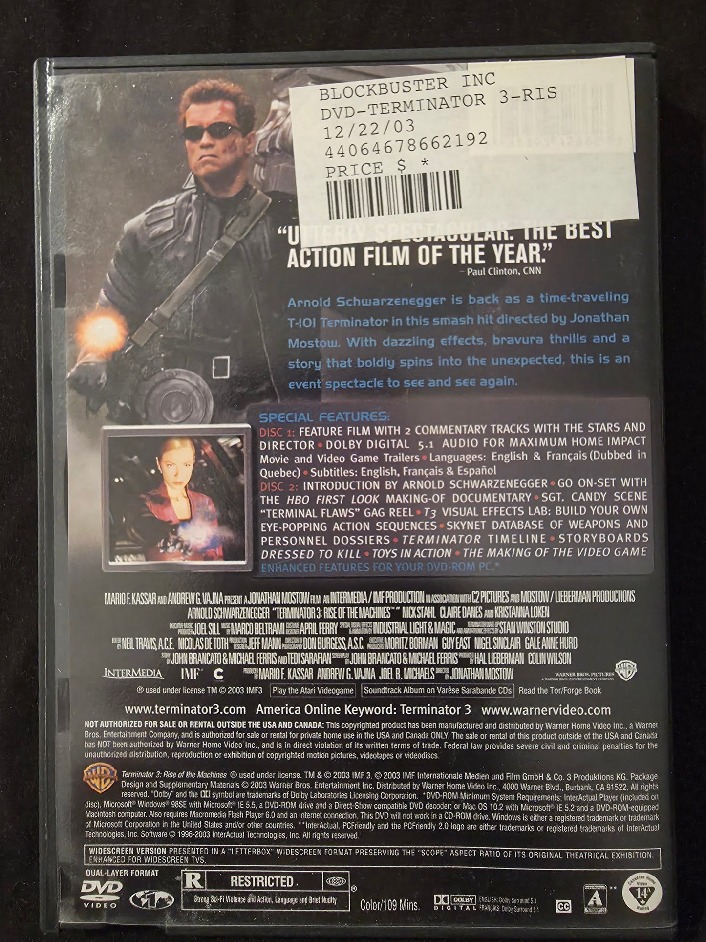 Terminator 3: Rise of the Machines DVD 2003 2-Disc Set Widescreen