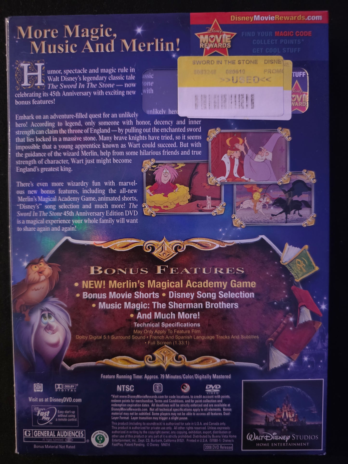 The Sword in the Stone (45th Anniversary Special Edition) DVDs