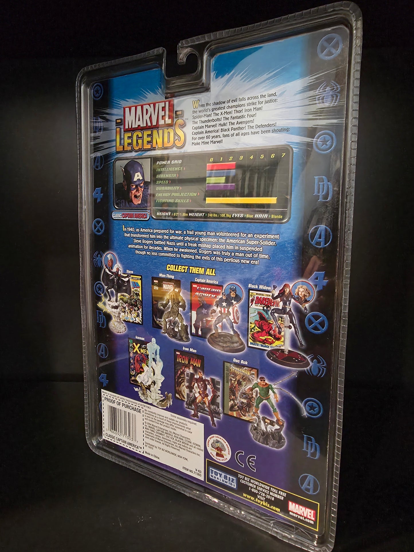 Marvel Legends Captain America Sealed 2004 ToyBiz Series VIII w/Comic & Card #3