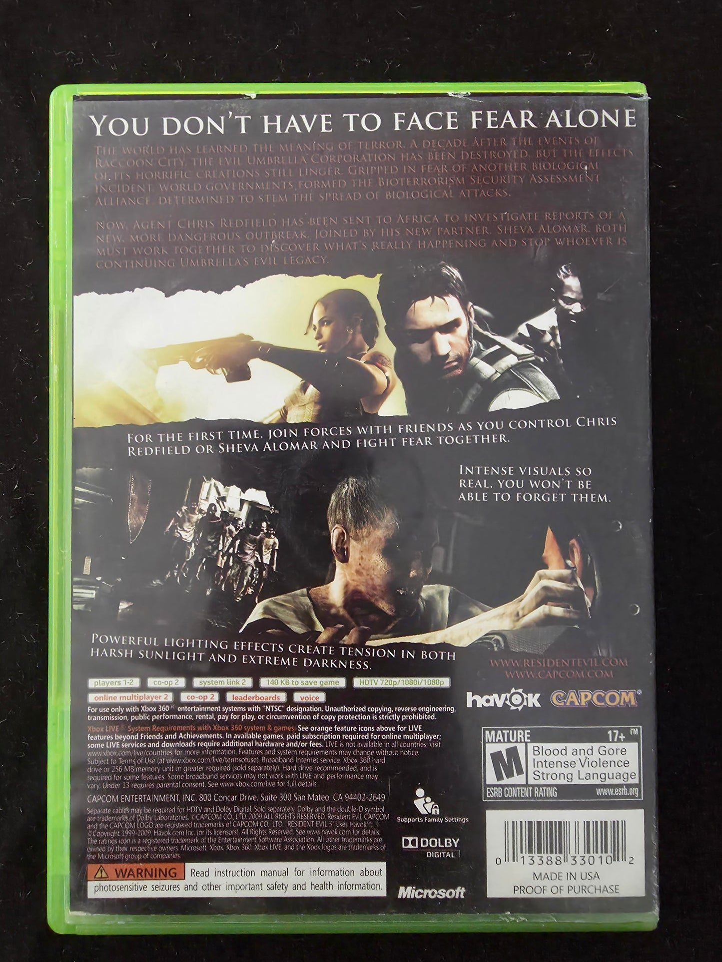 Resident Evil 5 - Microsoft Xbox 360, CIB