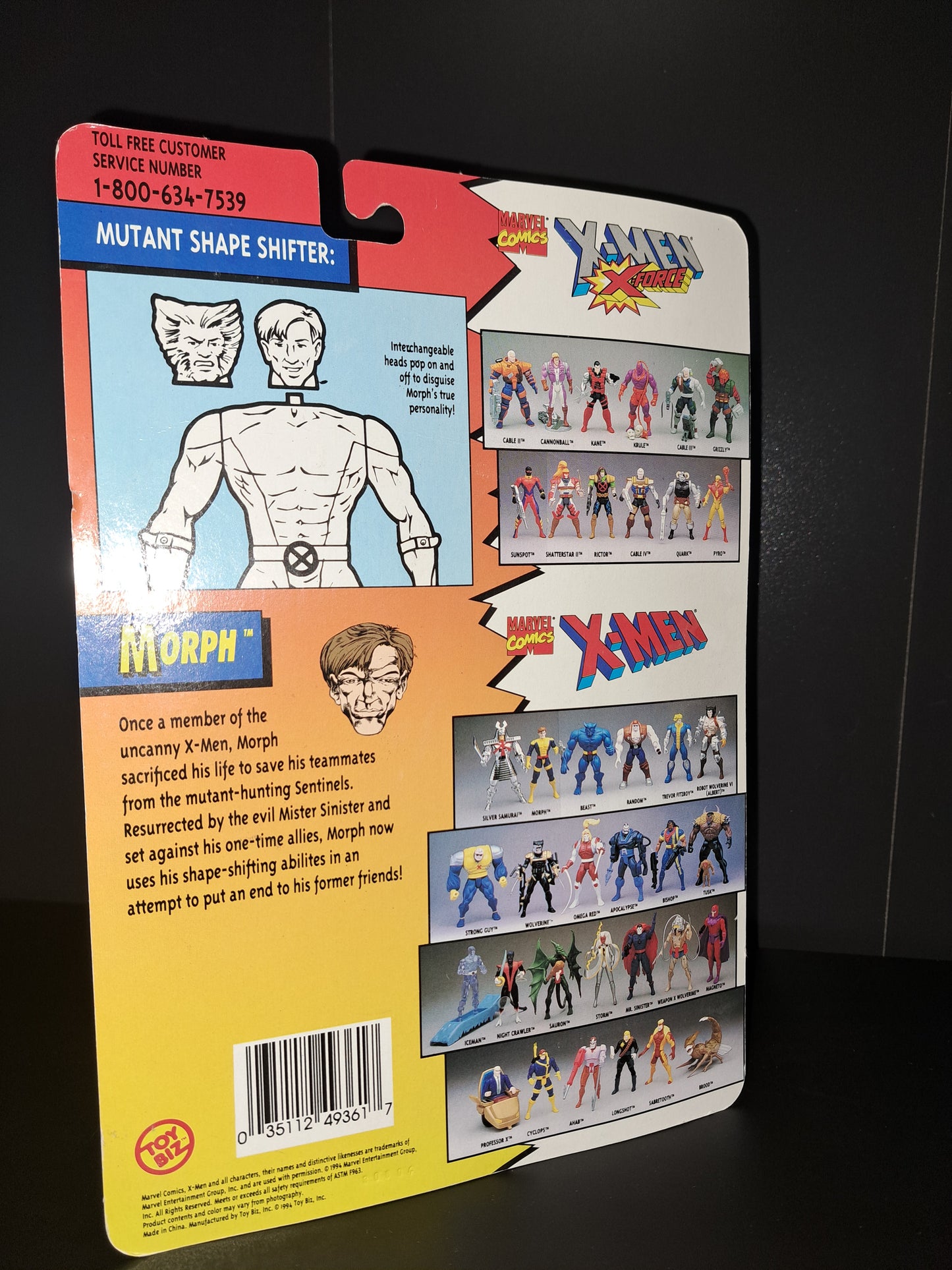 VINTAGE 1994 TOY BIZ X-MEN MORPH MUTANT SHAPE SHIFTER ACTION FIGURE