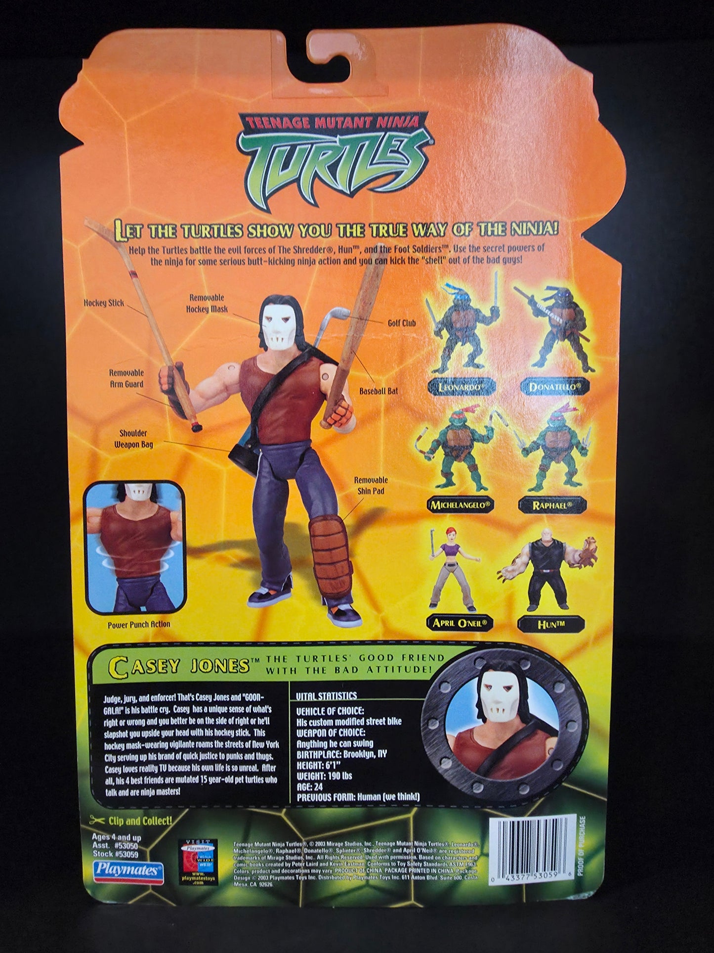 TMNT 2003 Casey Jones Teenage Mutant Ninja Turtles MOC NEW