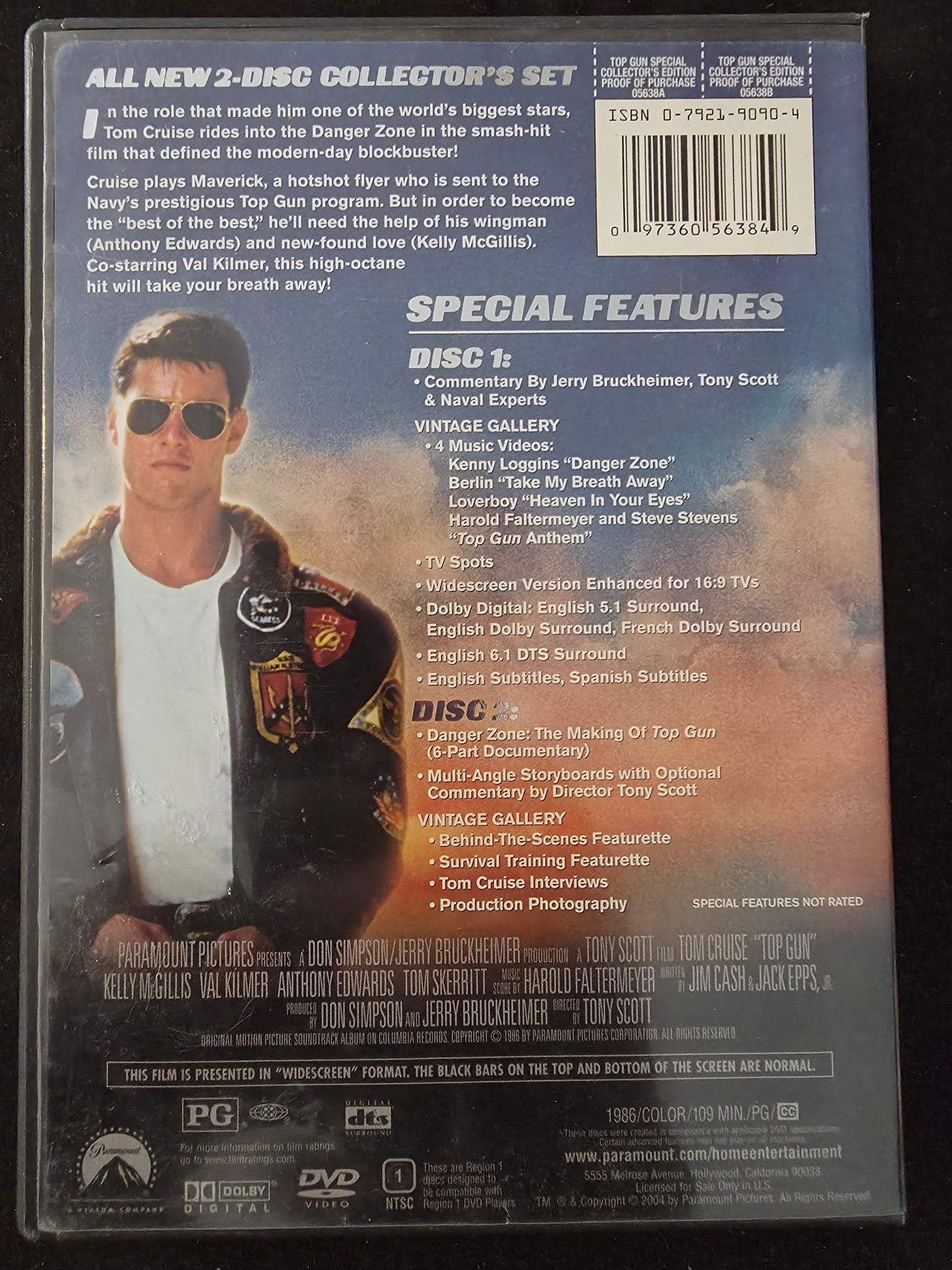 Top Gun (DVD, 1986) Widescreen Special Collector's Edition 2-Disc Set