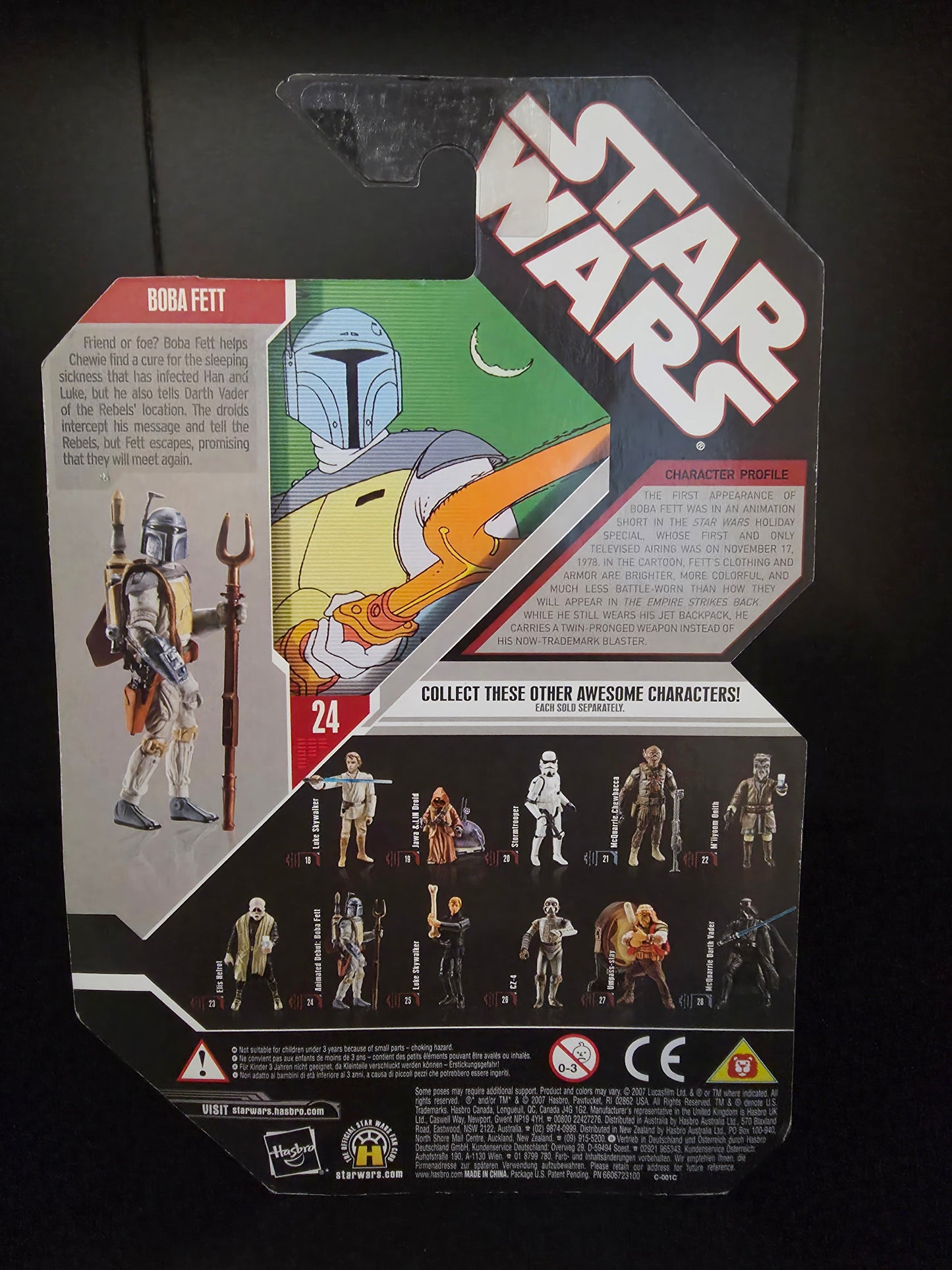 Boba Fett Animated Debut #24 w Coin STAR WARS 30th Anniversary GOLD MOC NEW
