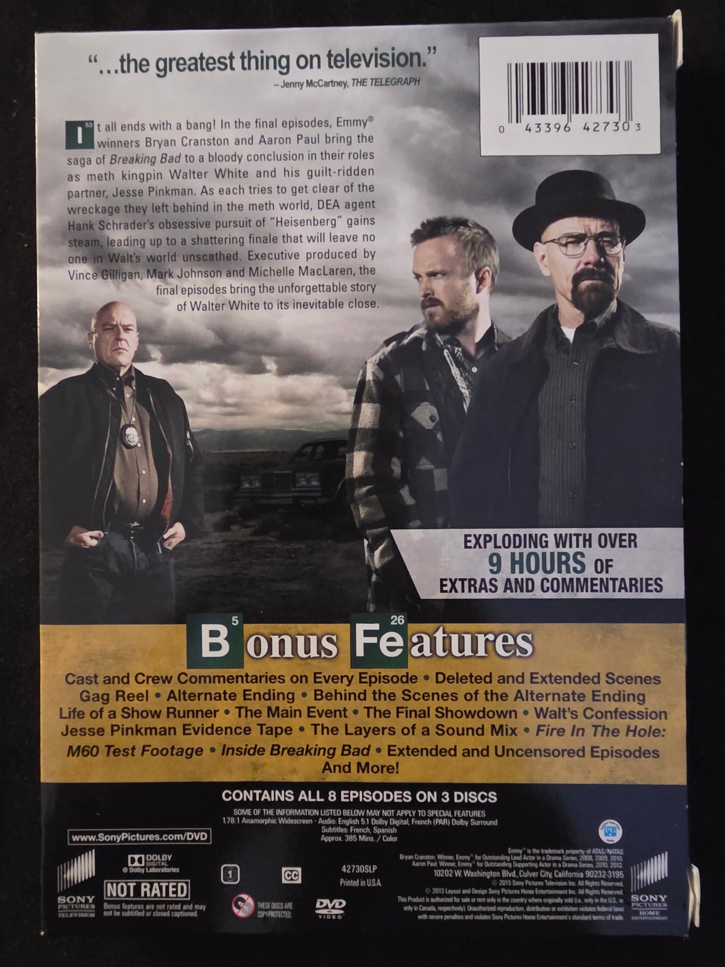 Breaking Bad The Final Season 5 - (3 Disc DVD Box Set 2013) Bryan Cranston
