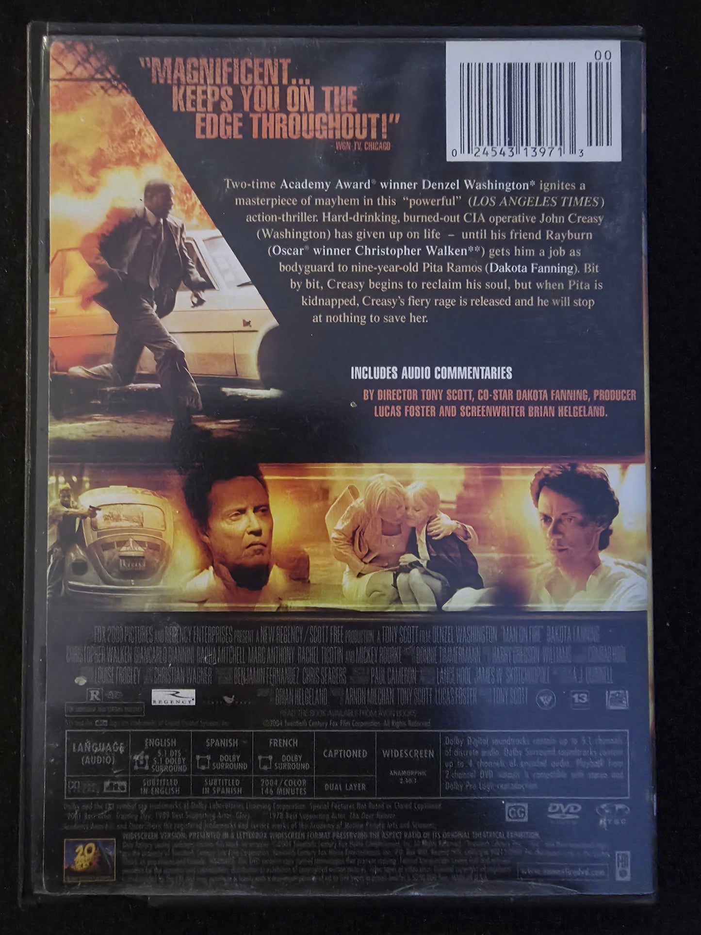 Man on Fire (DVD, 2004, Widescreen) Denzel Washington