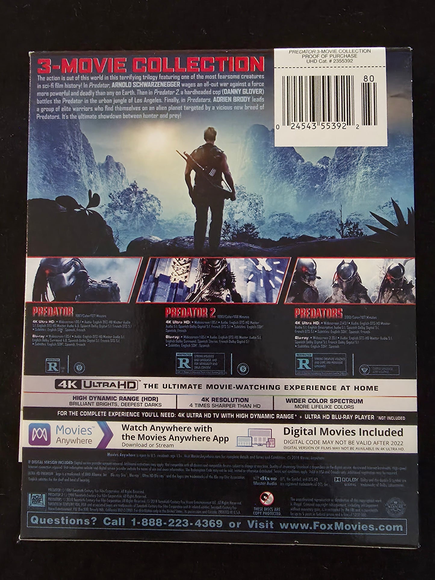 Predator: 3-Movie Collection W/Slip (Ultra HD & Blu-Ray) 6Disk (No Digital)