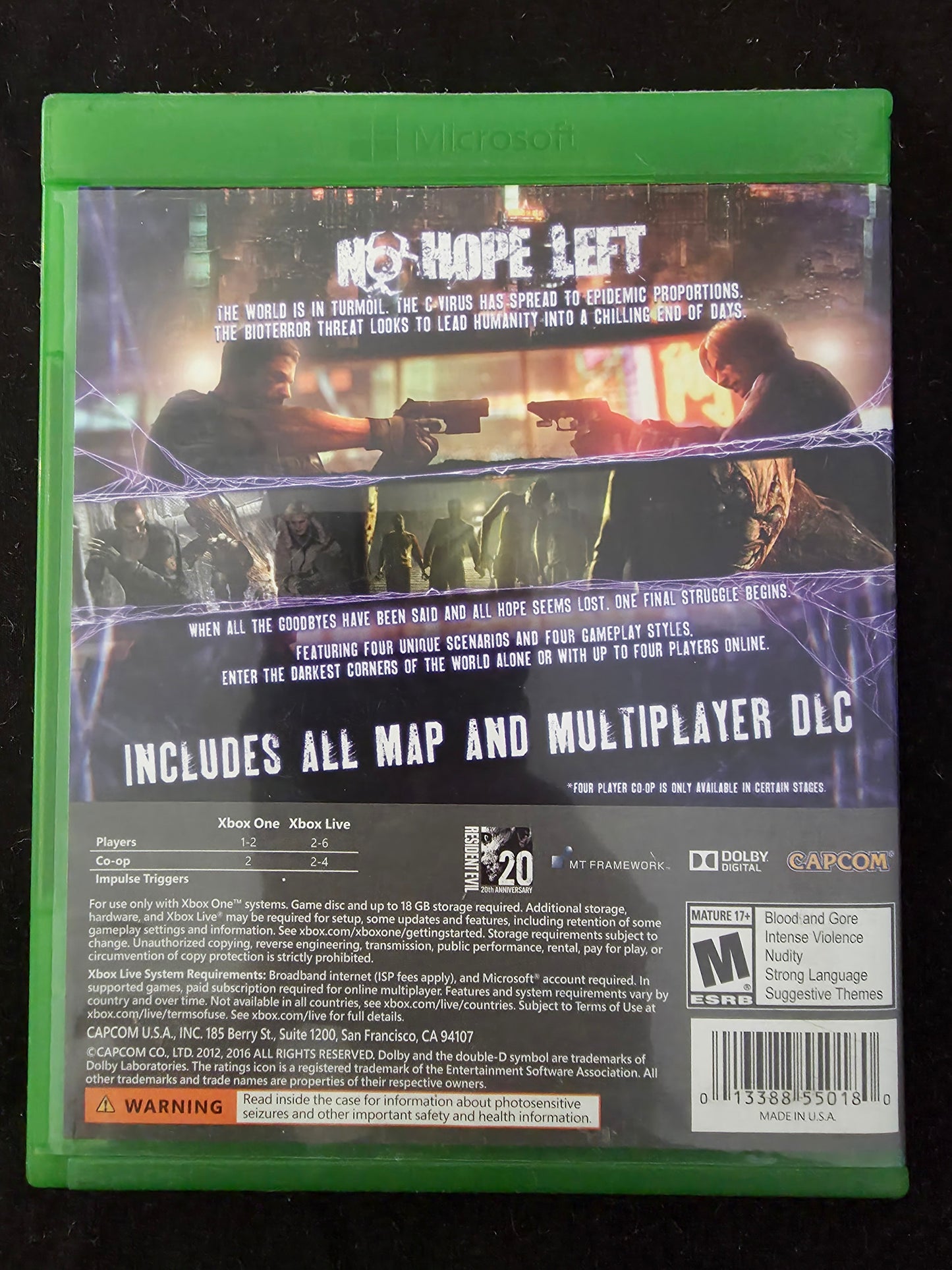 Resident Evil 6 (Microsoft Xbox One, 2016)