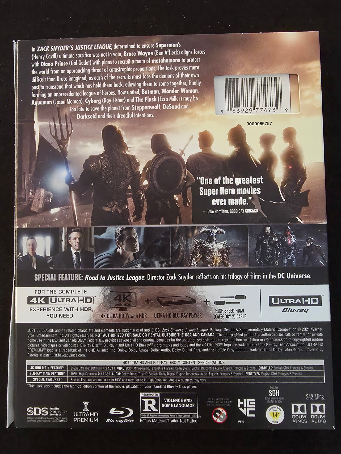 Zack Snyder's Justice League 4K UHD & Blu-Ray New & sealed