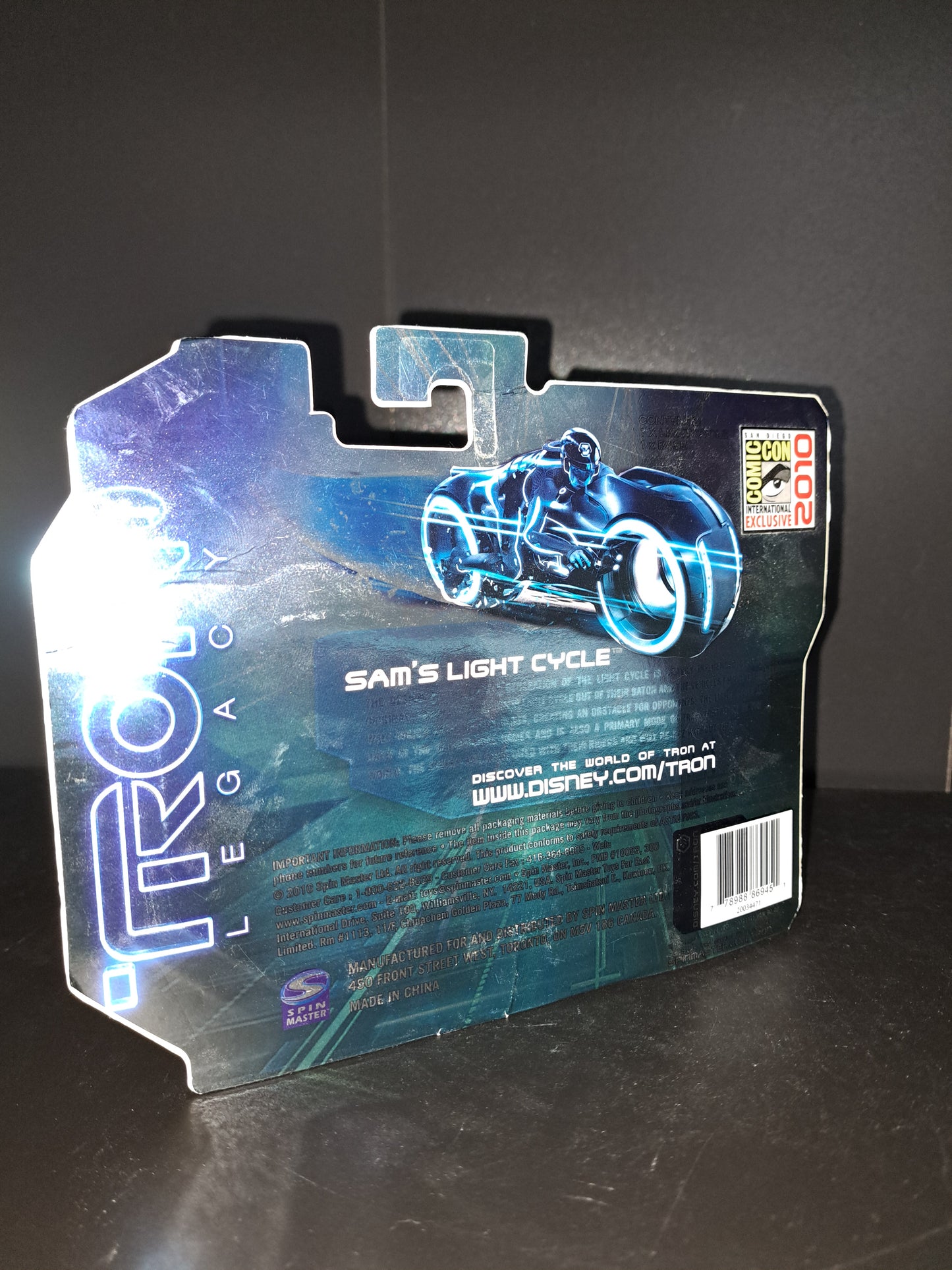 SDCC 2010 Tron Sam’s Light Cycle Diecast Limited Edition 3000 Spinmaster Legacy