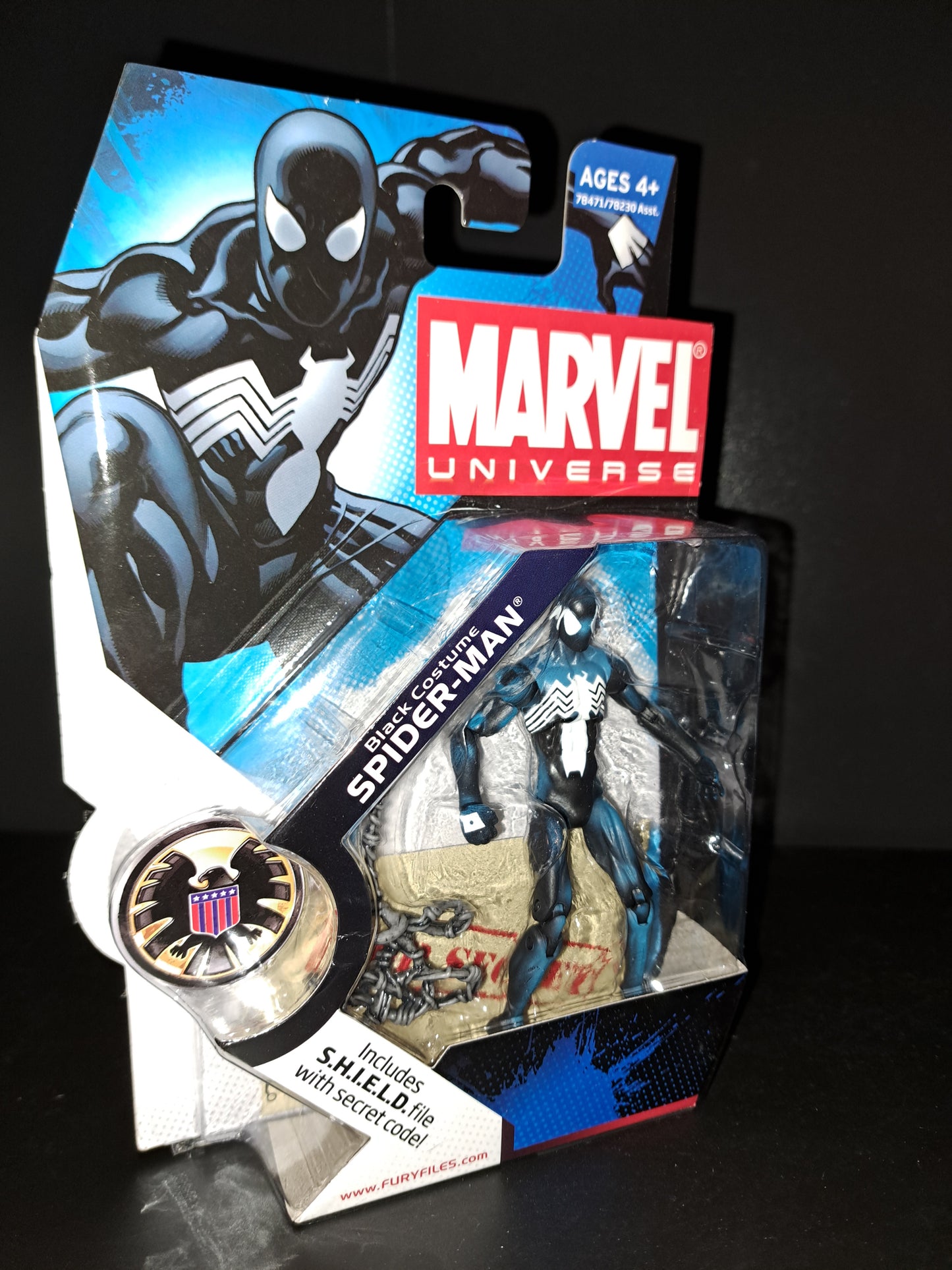 Marvel Universe 3.75" Series 1 Figure #018 Spider-Man Black Costume 2008 New