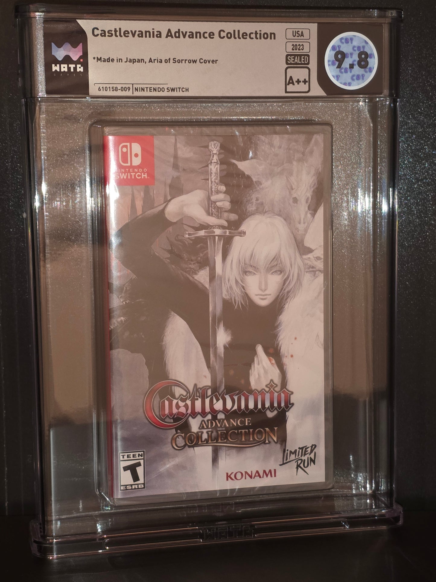 Castlevania Advance Collection Aria of Sorrow Cover (LimitedRun) N.S. WATA Graded 9.8 A++