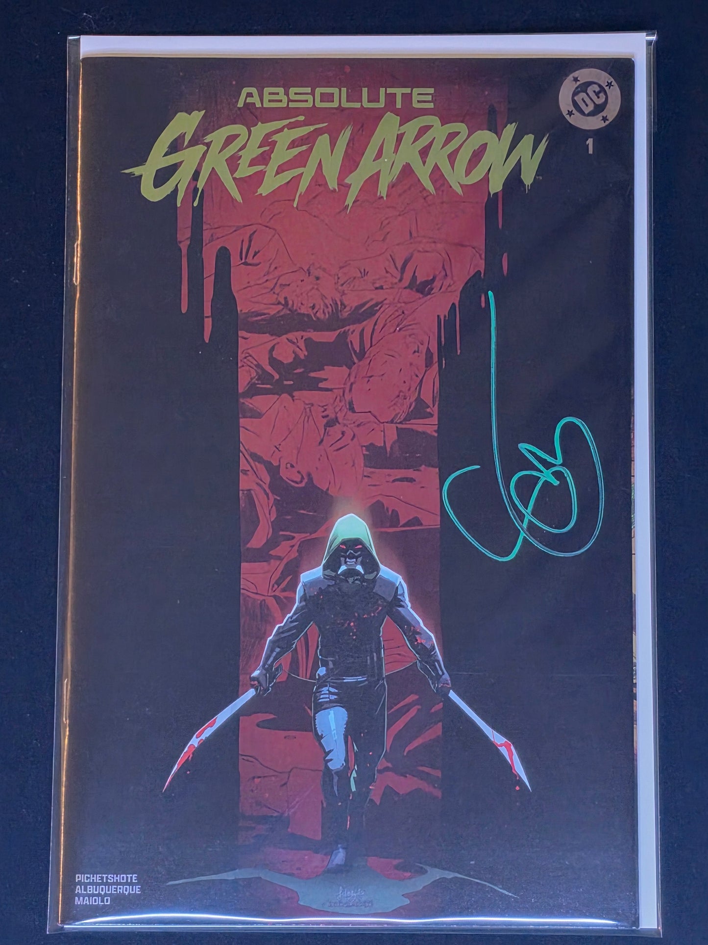 Absolute Green Arrow #1 Javier Fernandez Trade Foil Signed Scott Snyder