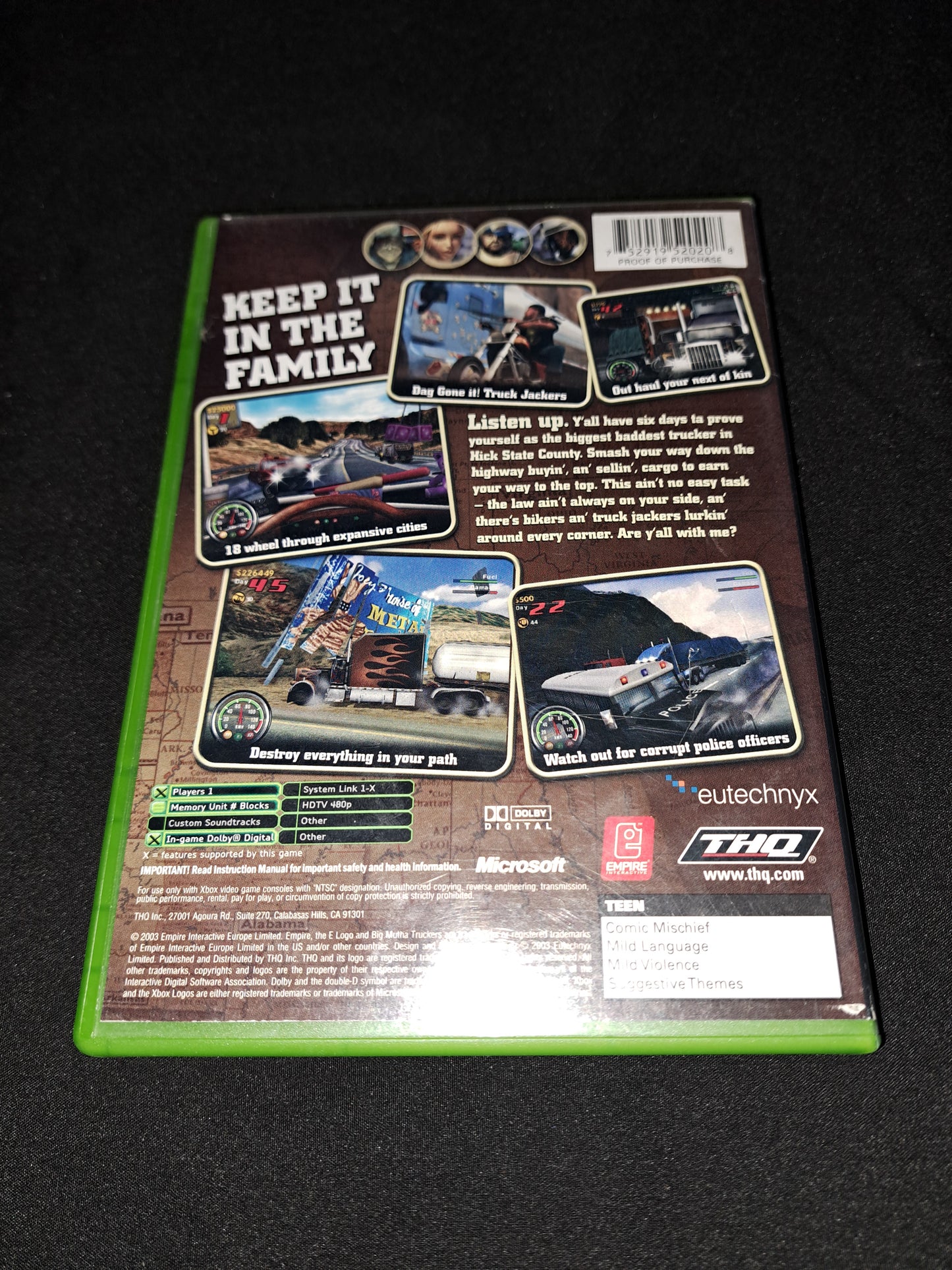 Big Mutha Truckers (Microsoft Xbox, 2003) CIB
