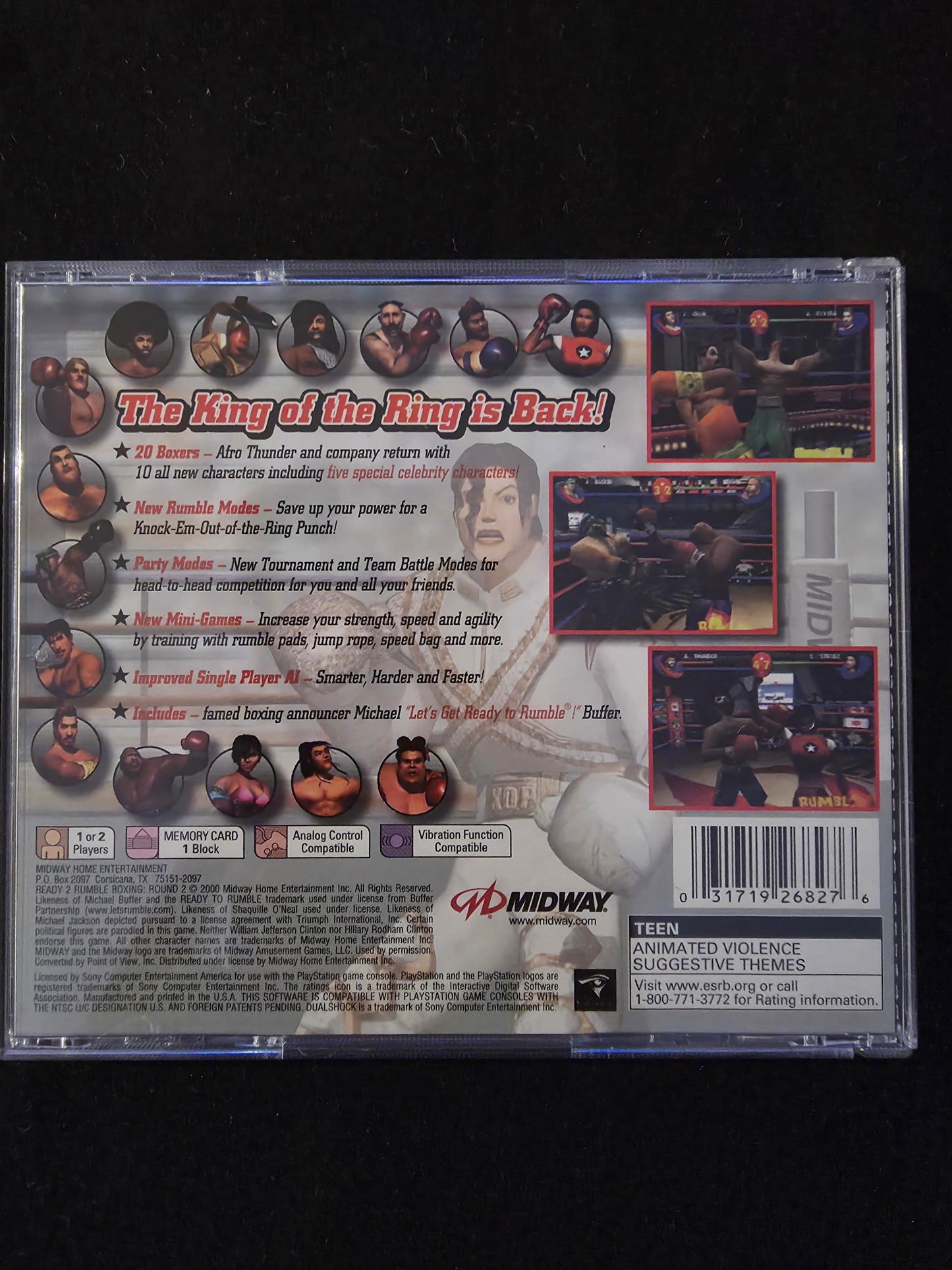 Ready 2 Rumble Boxing: Round 2 (PlayStation 1 PS1) CIB