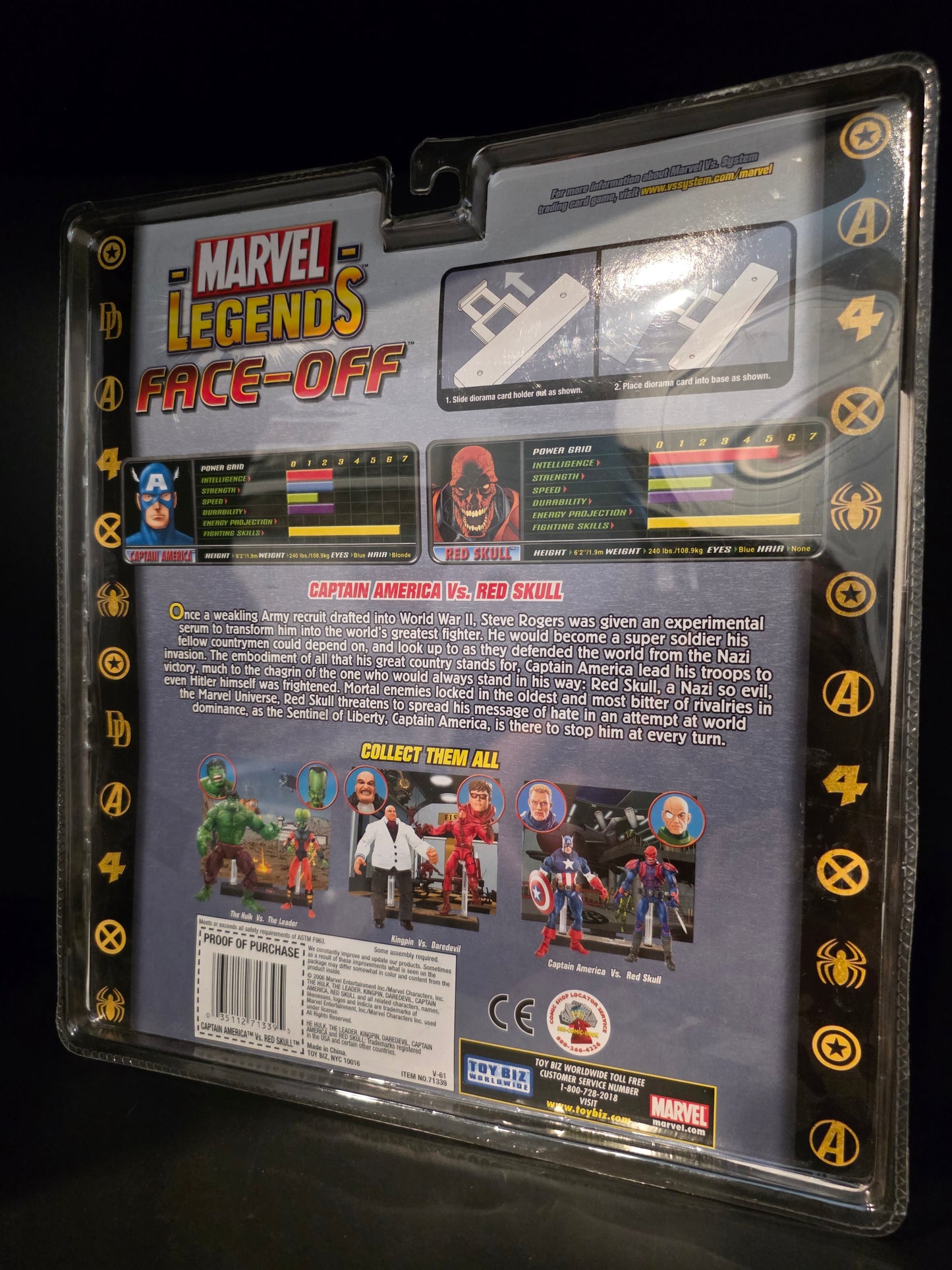 2006 TOYBIZ MARVEL LEGENDS FACE-OFF CAPTAIN AMERICA RED SKULL ACTION FIGURE NEW