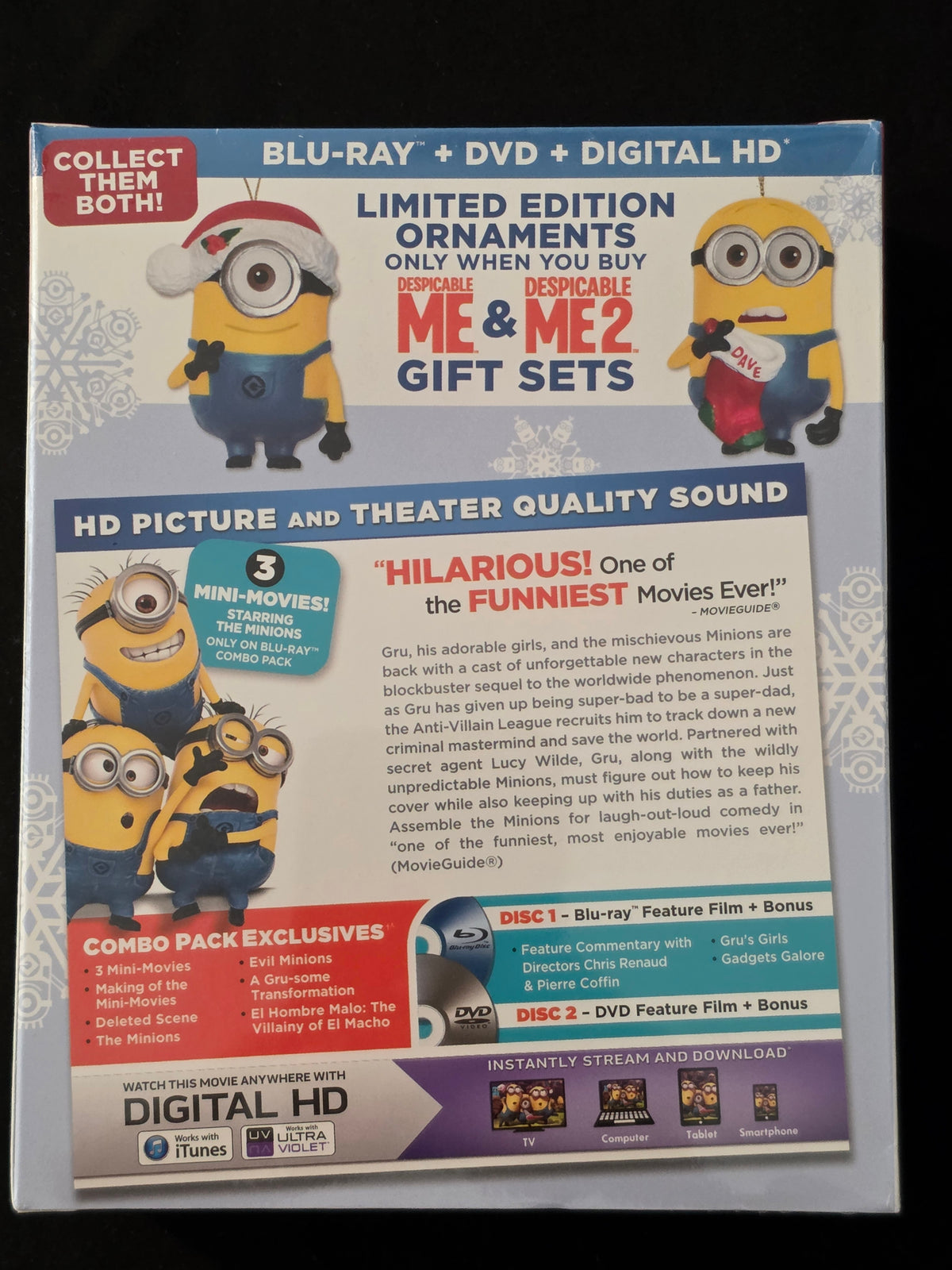 Despicable Me 2 New Blu-ray DVD Digital *limited Edition ornament Included*