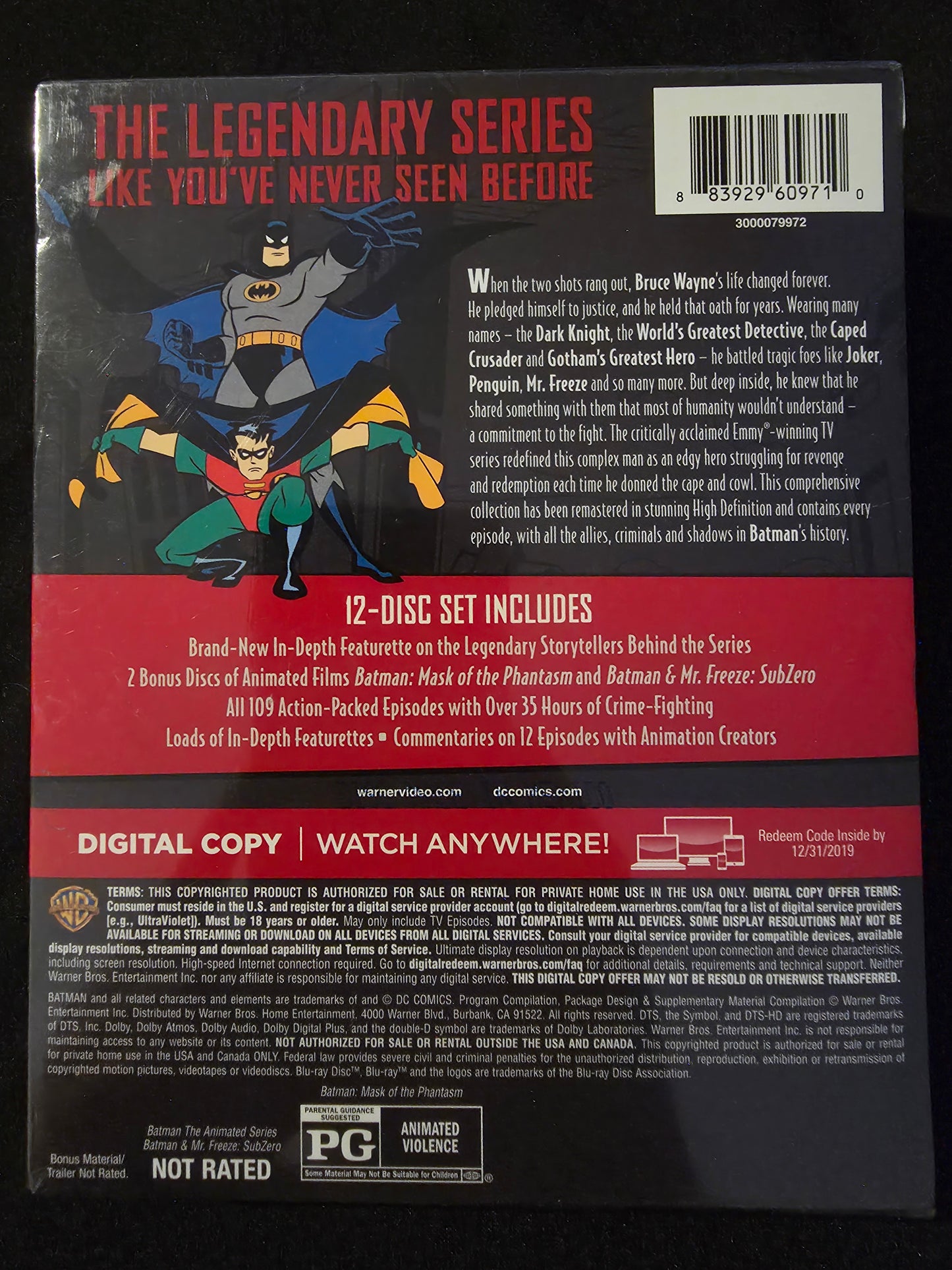 Batman: The Complete Animated Series Blu-Ray 12-Disc Set. NEW