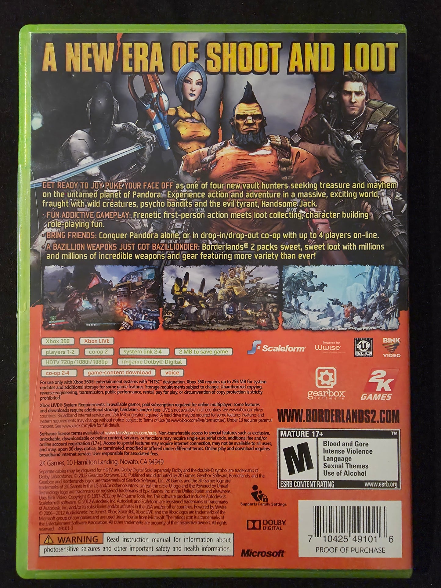 Borderlands 2 Microsoft Xbox 360, 2012 CIB