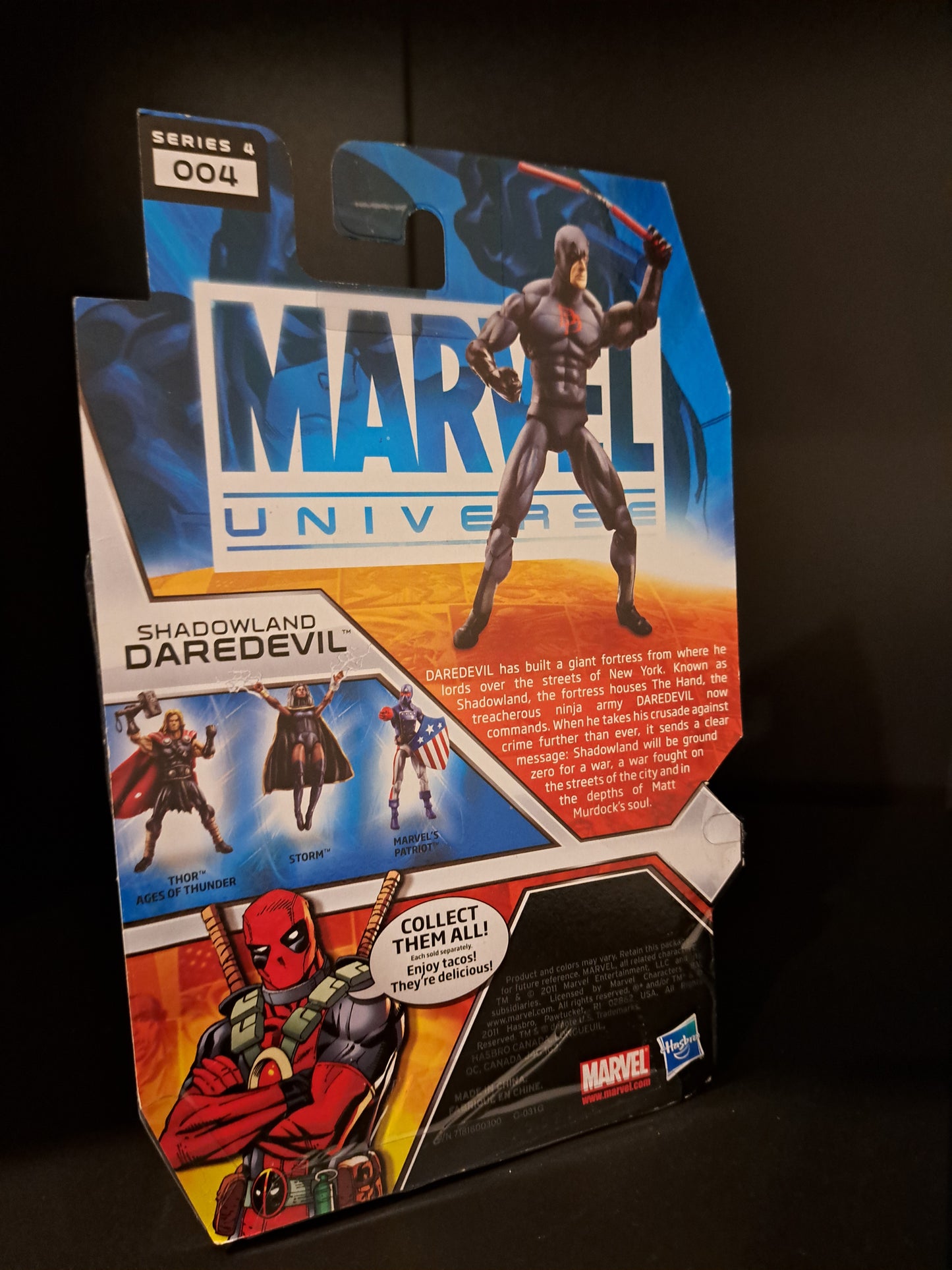 Marvel Universe (2011) Series 4 - #004 SHADOWLAND DAREDEVIL 4" Action Figure