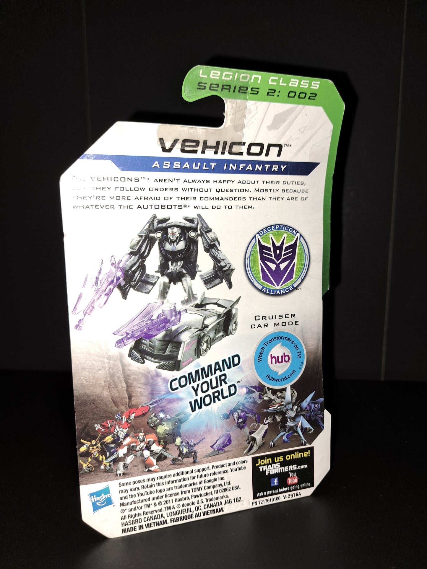 Transformers Prime Vehicon Legion Class Cyberverse Series 2: 002 Blaster Included