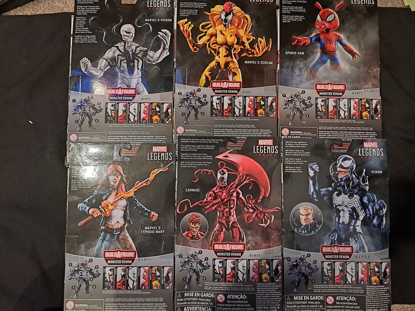 Marvel Legends Monster Venom Wave- Carnage And Venom Figure LOT !! New