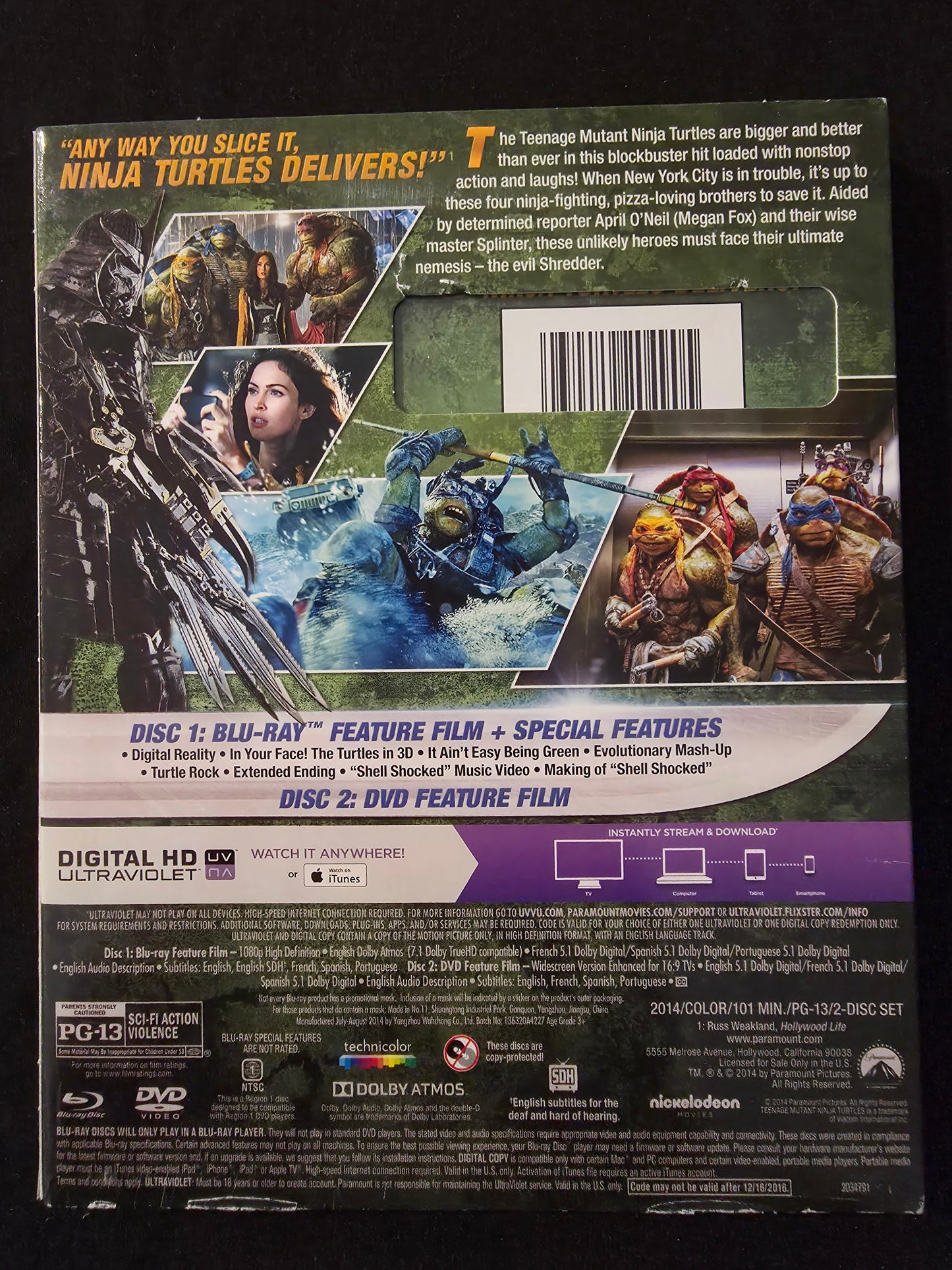Teenage Mutant Ninja Turtles (Blu-ray, 2014)