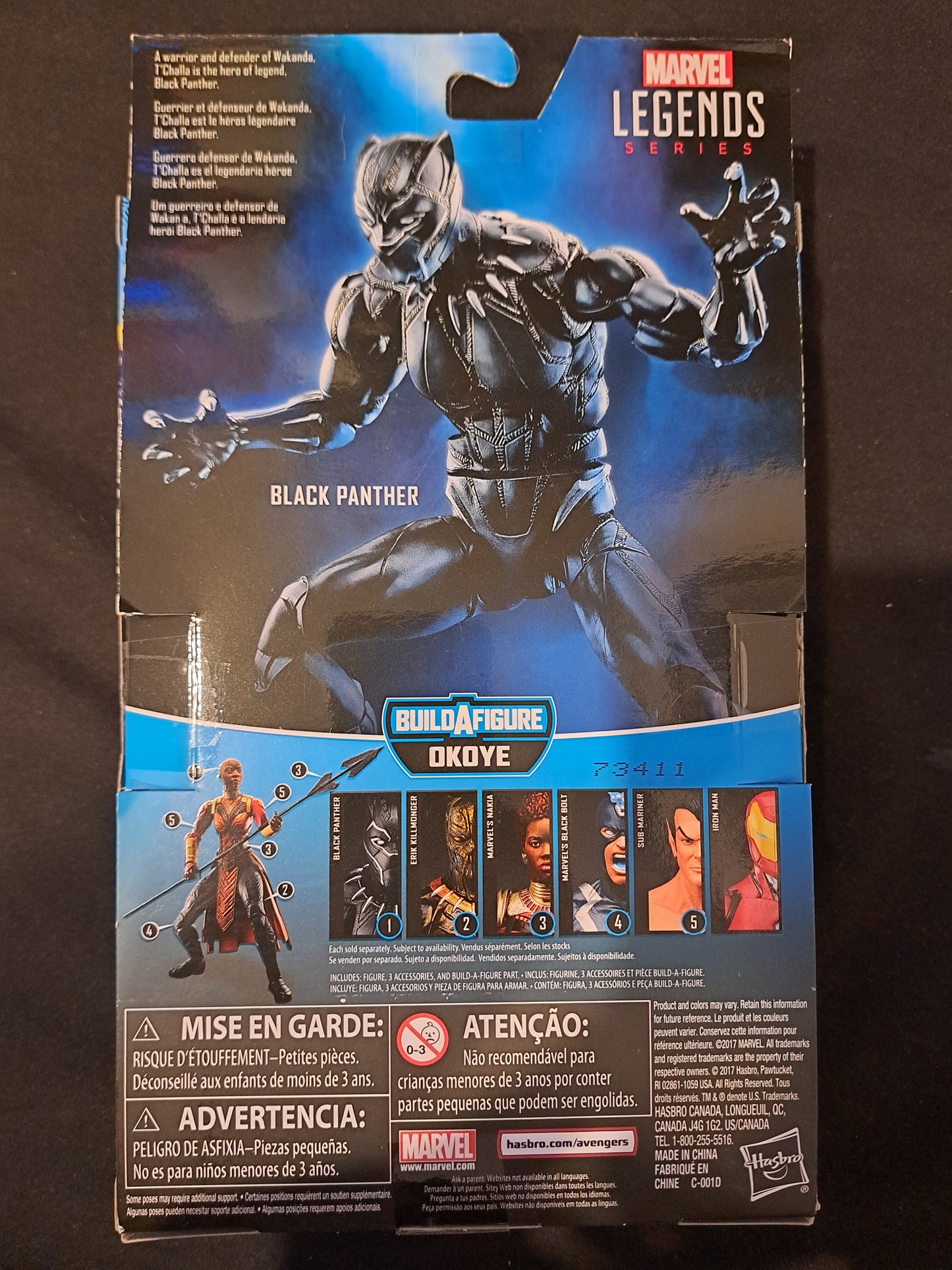 Marvel Legends BLACK PANTHER 6” Action Figure BAF Okoye Hasbro 2017 NEW