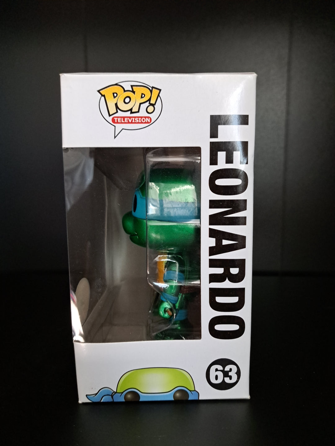 SDCC Metallic Funko Pop Leonardo #63. Limited 1008 Pieces. TMNT