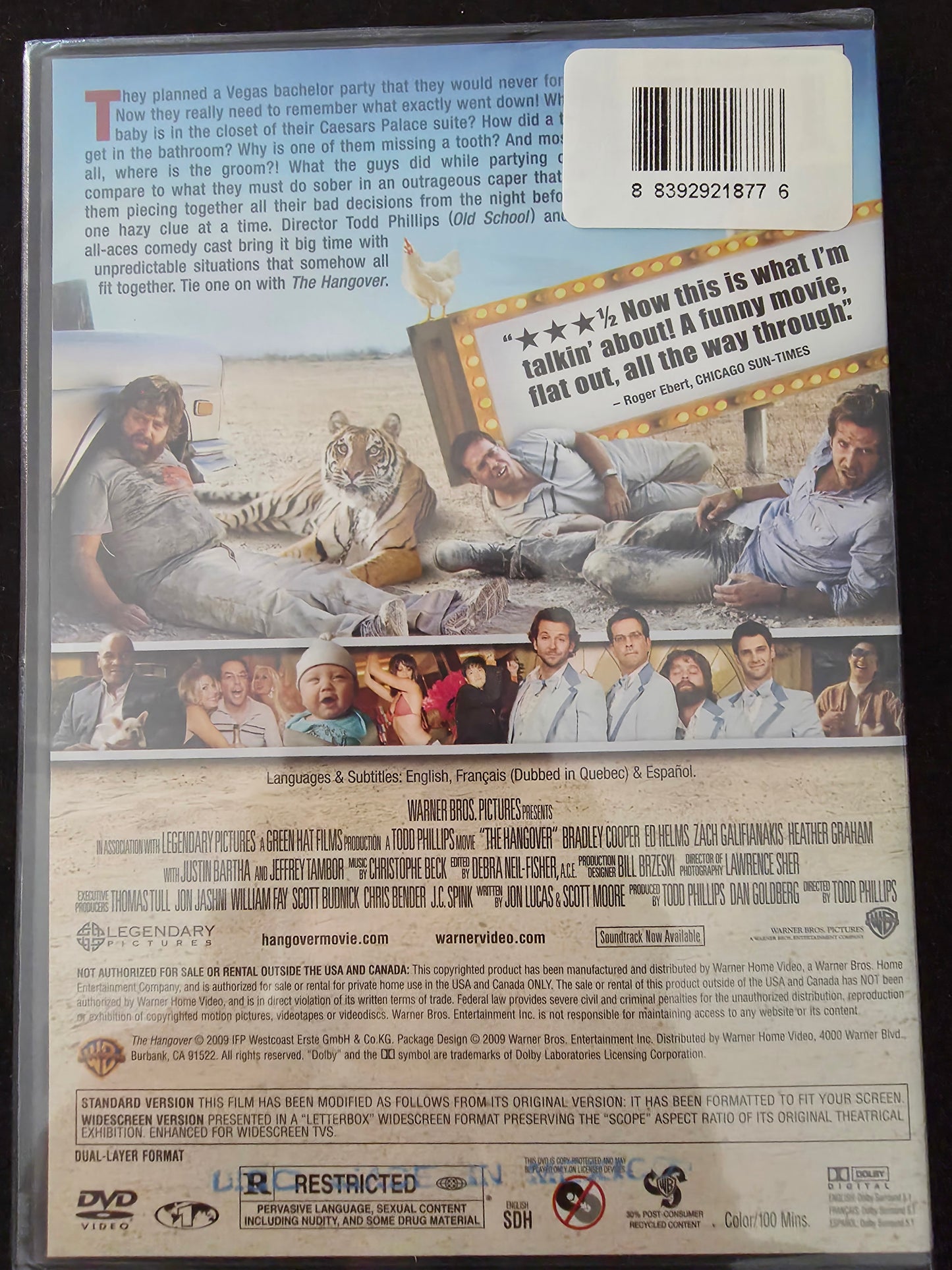 The Hangover (DVD, 2009) NEW
