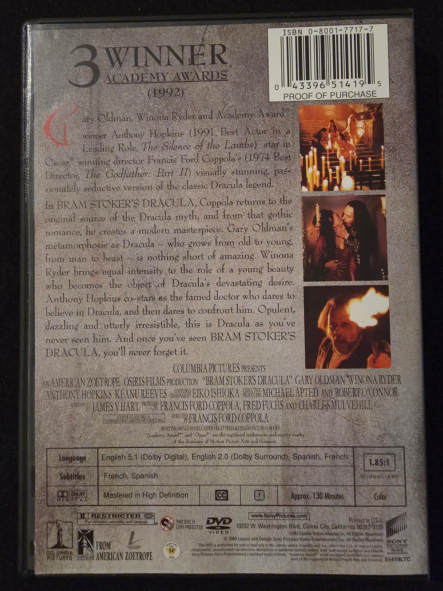 Bram Stoker's Dracula DVDs