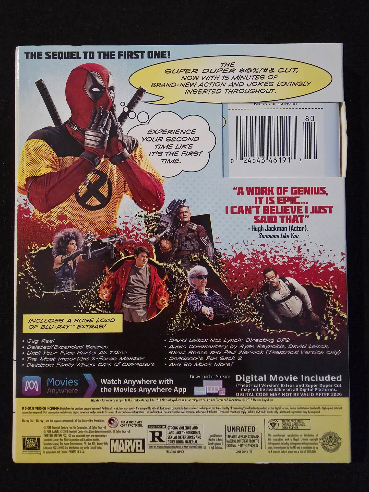 Deadpool 2 Super Duper Cut (Blu-ray, 2018) With Slipcover