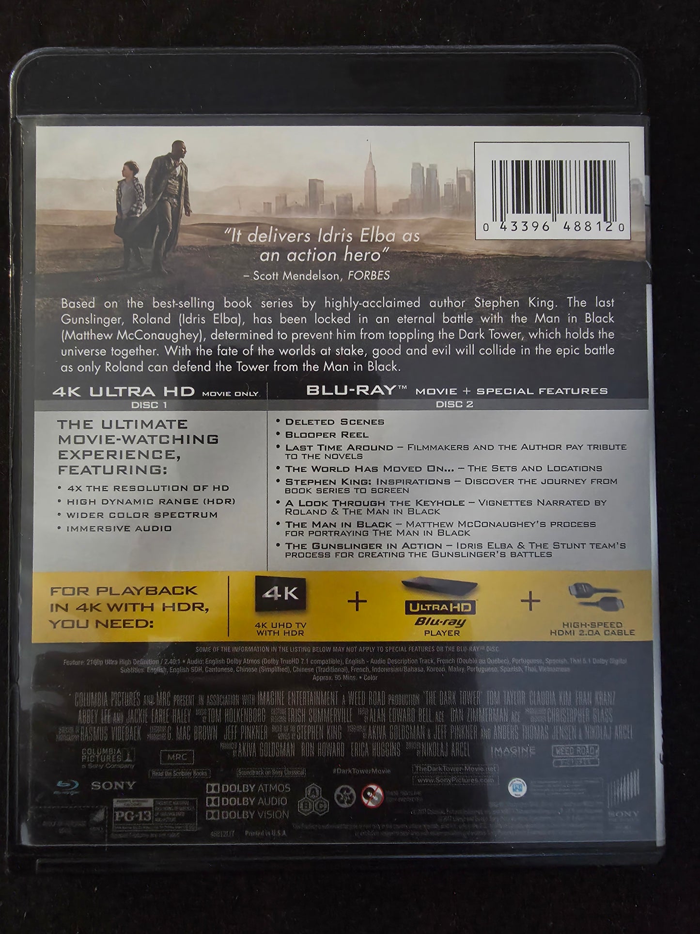 THE DARK TOWER ( 4KHD BLU-RAY DISC ONLY - 2017) MATTHEW MCCONAUGHEY