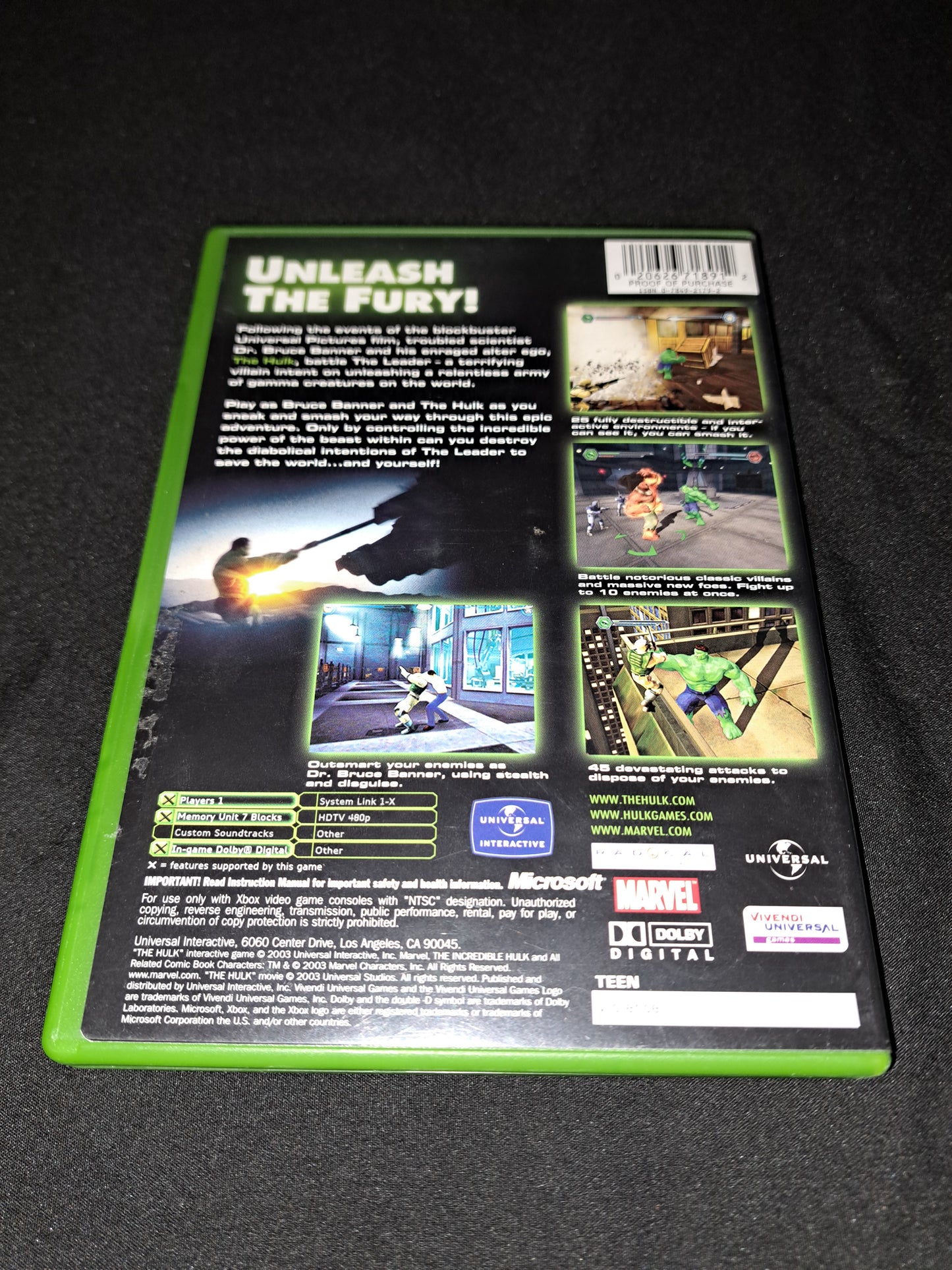 Hulk (Microsoft Xbox, 2003) CIB