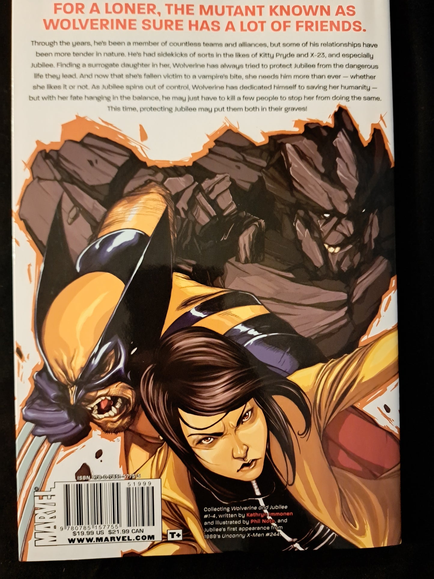 Wolverine and Jubilee Curse of the Mutants Marvel Comics Hardcover HC