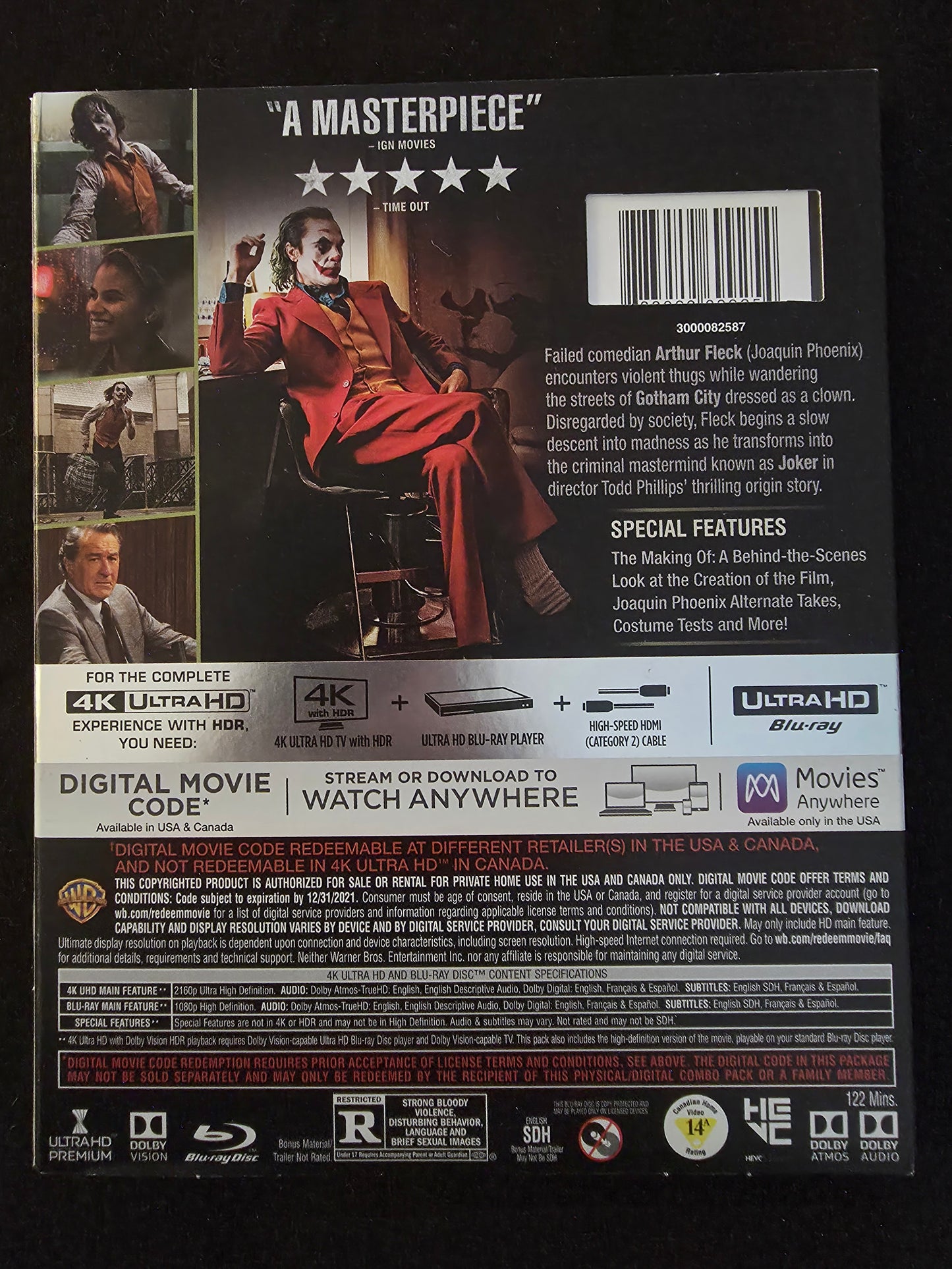 Joker DC 4K Ultra HD, Blu-ray Joaquin Phoenix Robert De Niro