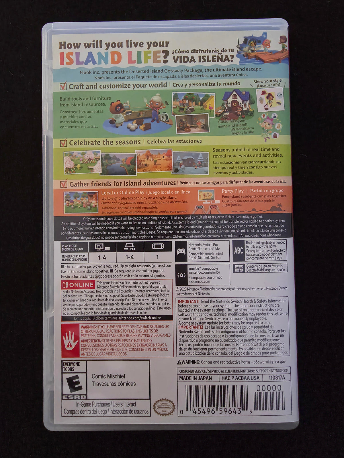 New Horizons Welcome to Animal Crossing Nintendo Switch Game