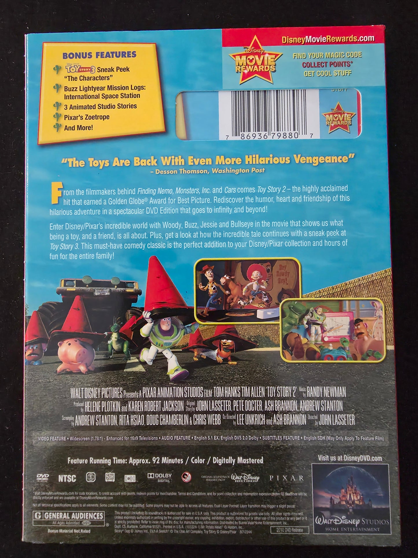 Toy Story 2 DVD 1999, 2010 Disney w/ Slipcover