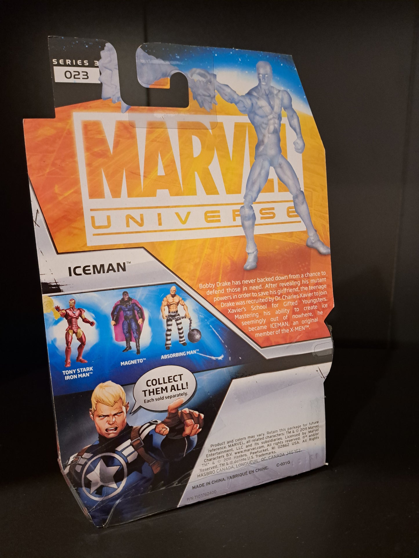 Marvel Universe X-Men ICE MAN 3.75" Figure Series 3 Bobby Drake Hasbro 2011 NEW