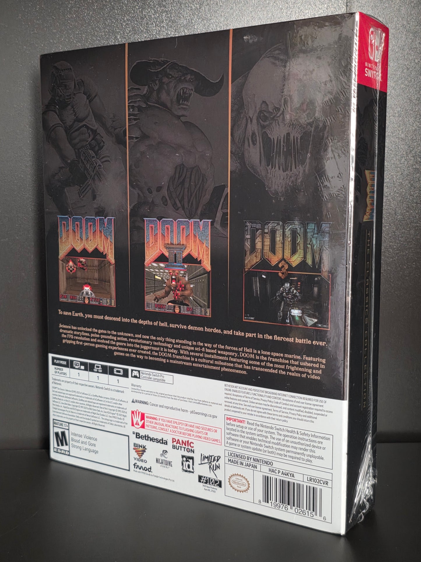 Switch Limited Run #102 DOOM The Classics Collection Special Edition