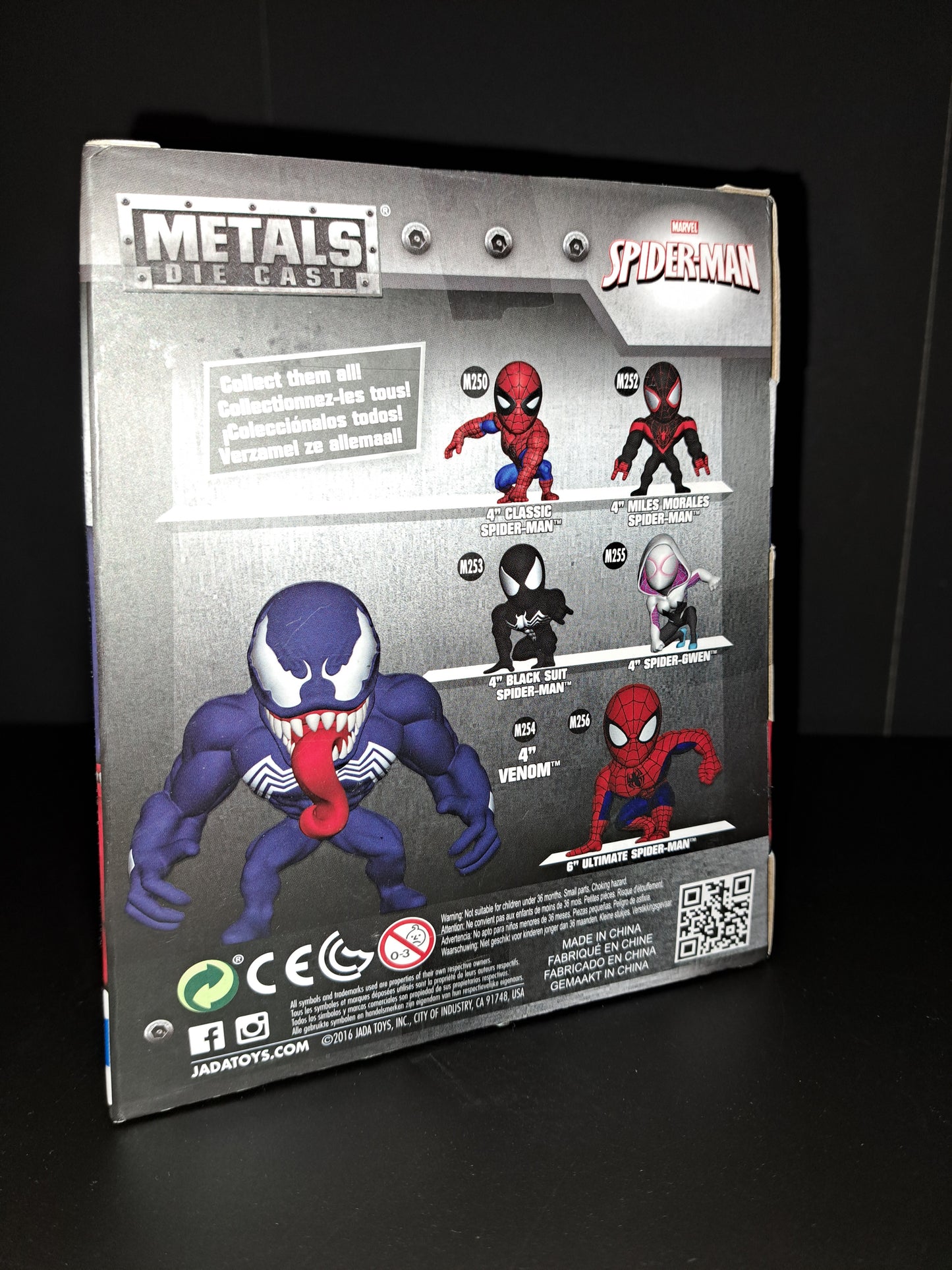 Jada Toys 4" Action Figure Die Cast Metals VENOM M254