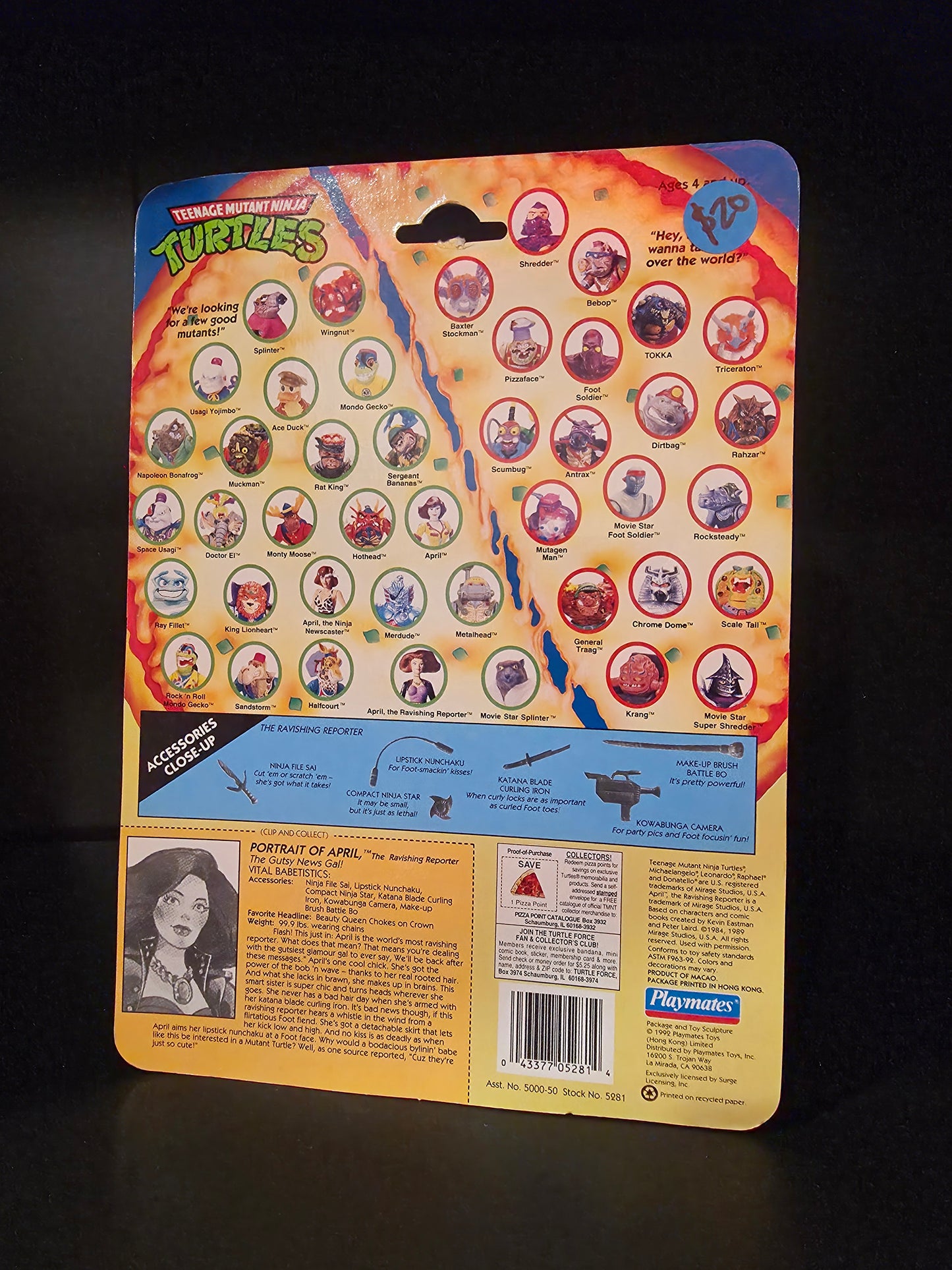 1989 Playmates TMNT April the Ravishing Reporter A