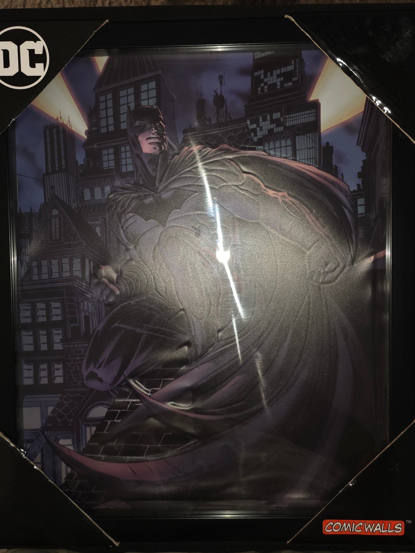 Framed 3D BATMAN picture 12” X 15” Gotham City DC Comics Pop Creations