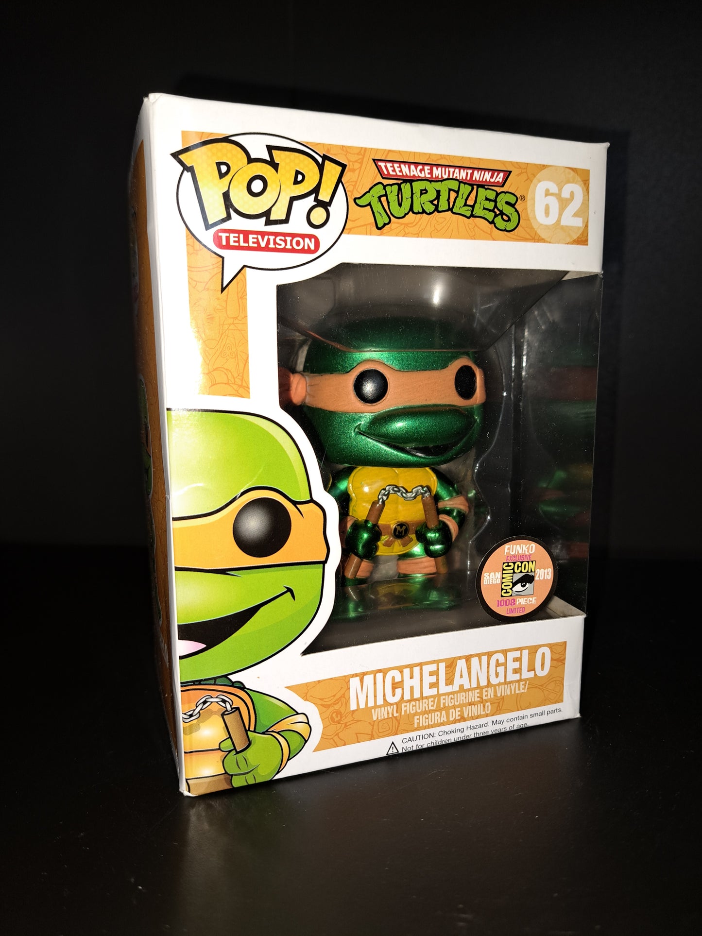 Funko Pop! Vinyl: Teenage Mutant Ninja Turtles Michelangelo (Metallic) SDCC Ltd 1008