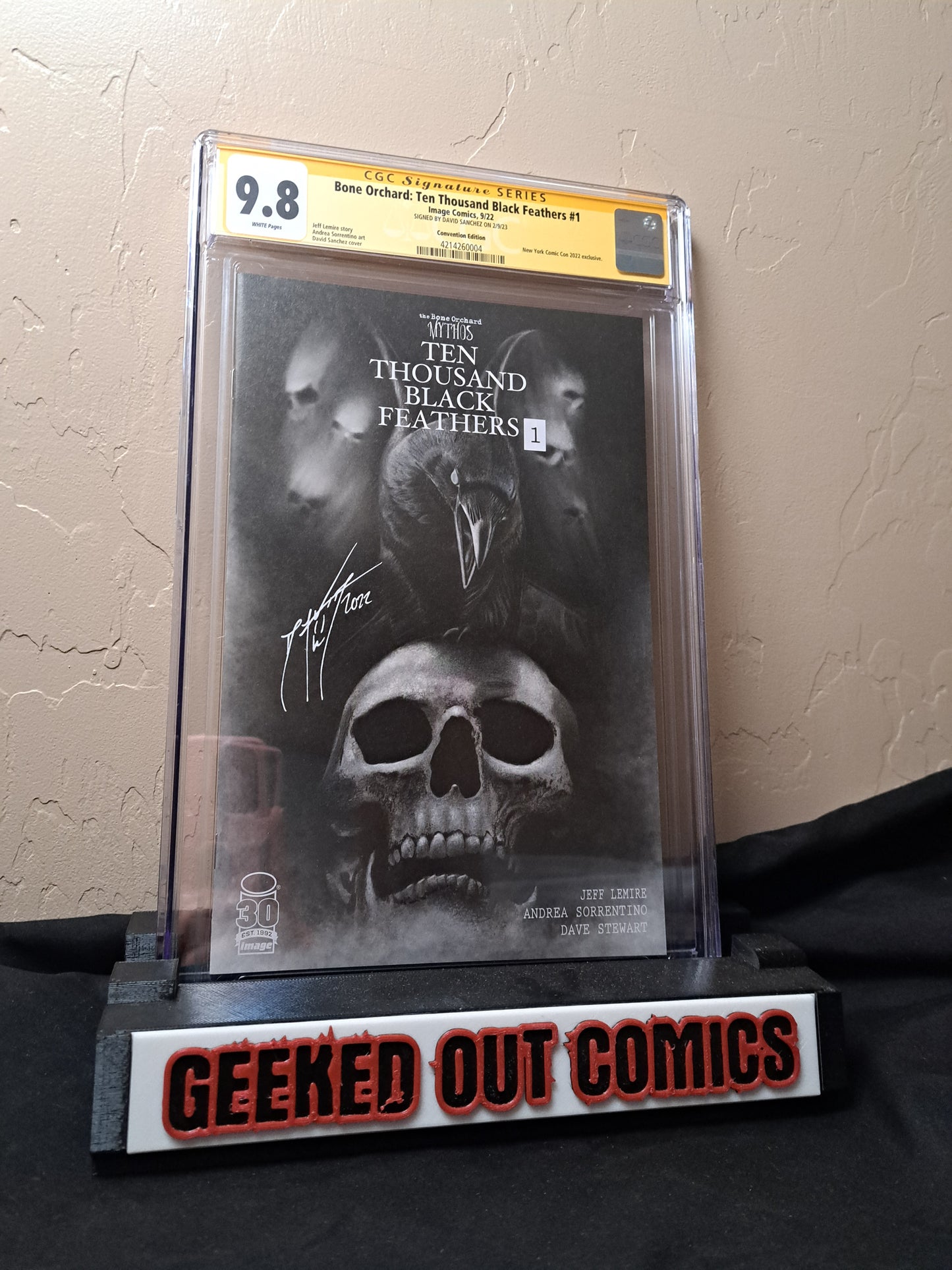 CCG 9.8 Yellow Label Ten Thousand Black Feathers Signed By David Sanchez