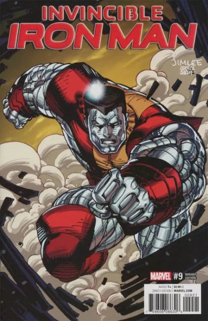 Invincible Iron Man, Vol. 3 #9B Variant Jim Lee X-Men Trading Card Cover